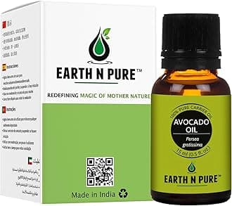 Earth N Pure Avocado Oil Cold Pressed, Natural and Therapeutic Grade for Hair and Skin - 15 ml