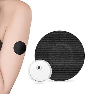 20 Pack Adhesive Patches for Freestyle Sensor Cover Libre 3 Waterproof Libre 3 Adhesive Patch Diabetic CGM Tape Latex-Free & Hypoallergenic 14 Days Protcetion, Black