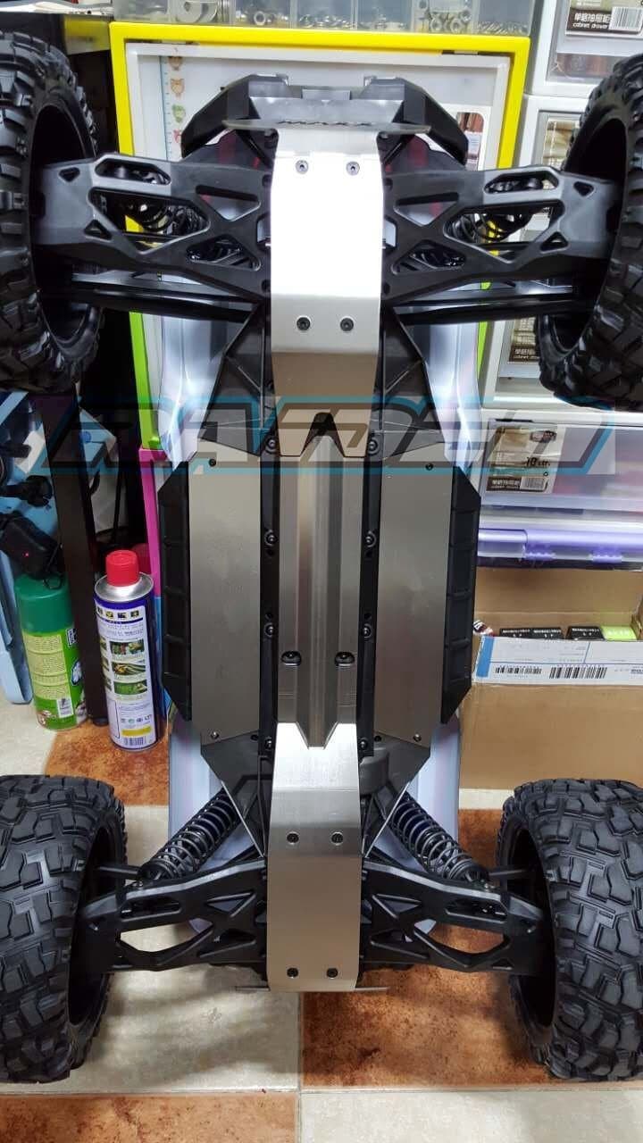 Stainless Steel Chassis Protector Guard Armor Front & Rear Skid Plate for 1/5 Traxxas 6S 8S X-MAXX