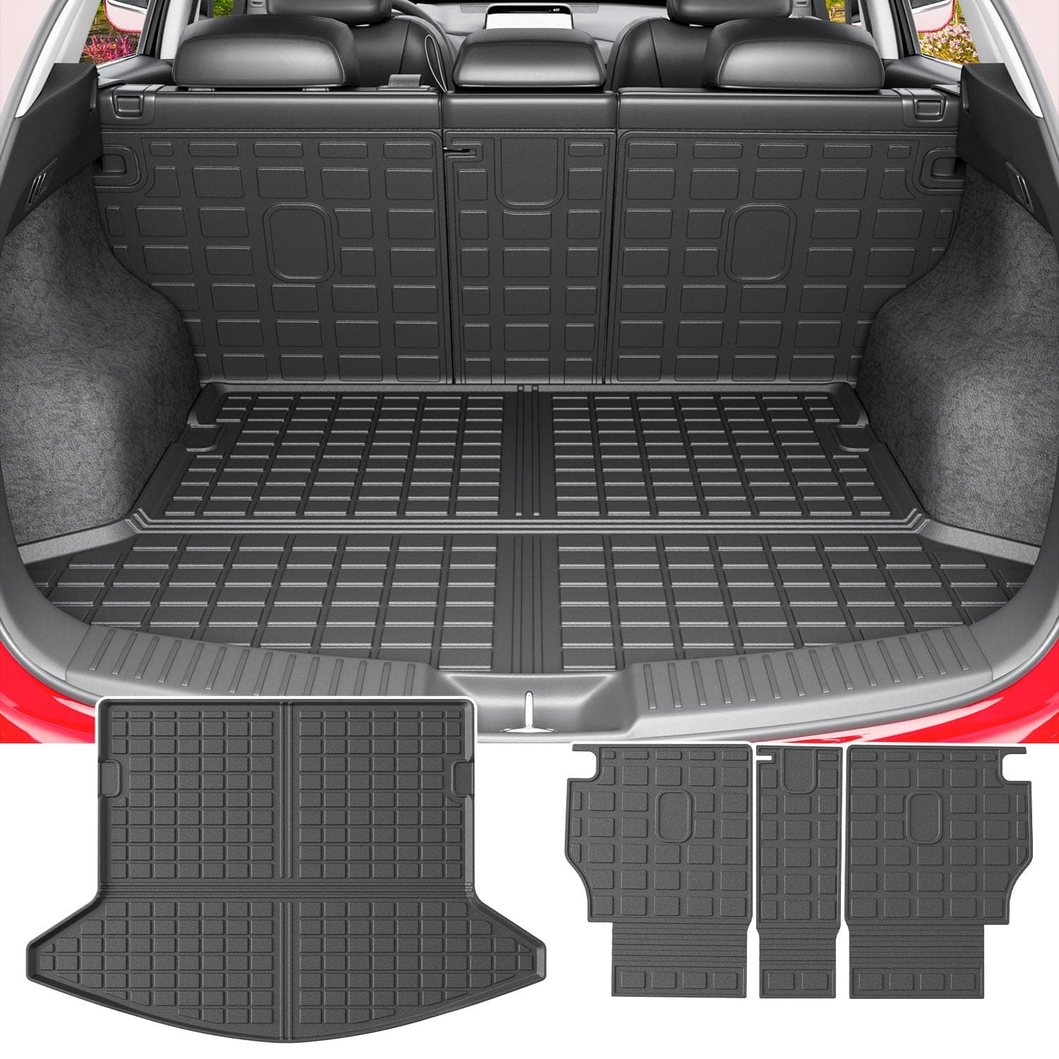 Cargo Mat Compatible with 2017-2022 Mazda CX5 Trunk Mat TPE Cargo Liner Backrest Trunk Liner Replacement for 2017-2022 Mazda CX-5 Accessories