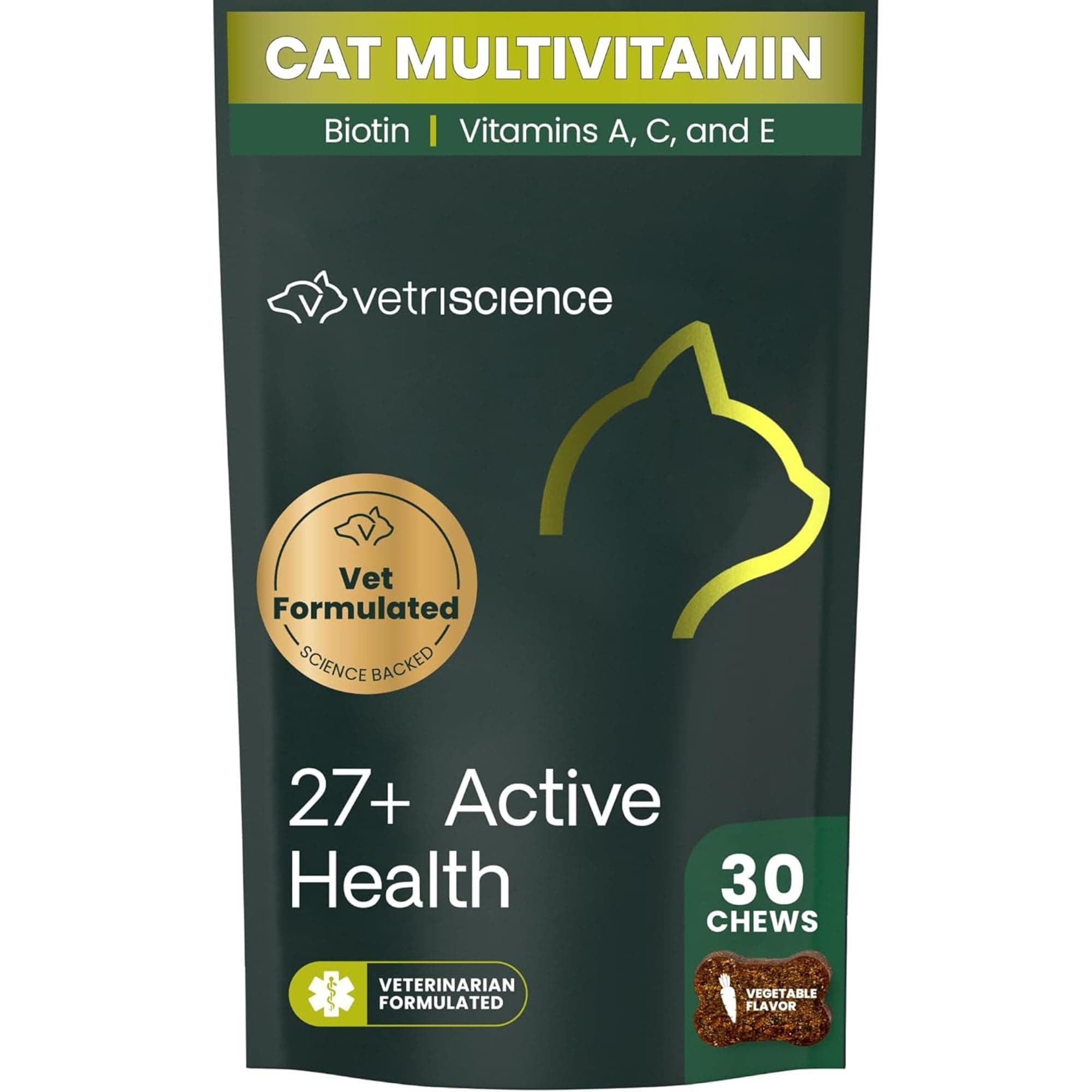 VetriScience Laboratories-NuCat, Multivitamin formula for Cats, 30 Bite-Sized Chews