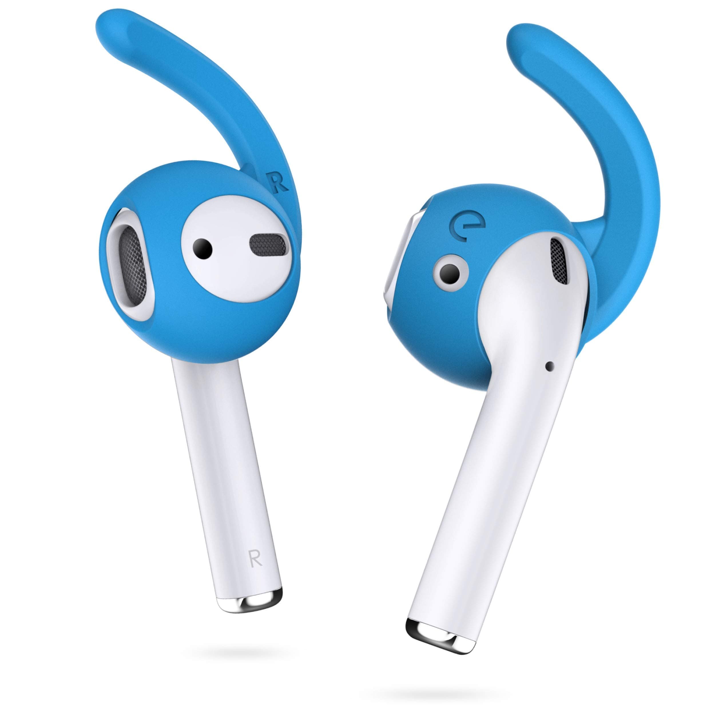 EarBuddyz 2.0 Ear Hooks and Covers Accessories Compatible with Apple AirPods 1 & 2 or EarPods Headphones/Earphones/Earbuds (3 Pairs) (Sky Blue)