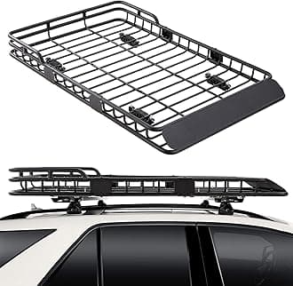 64'' x 39'' x 4''Heavy Duty Roof Rack,Universal Rooftop Cargo Carrier Basket,Car Top Luggage Storage Holder Basket for SUV Truck Vehicle,550lb Capacity
