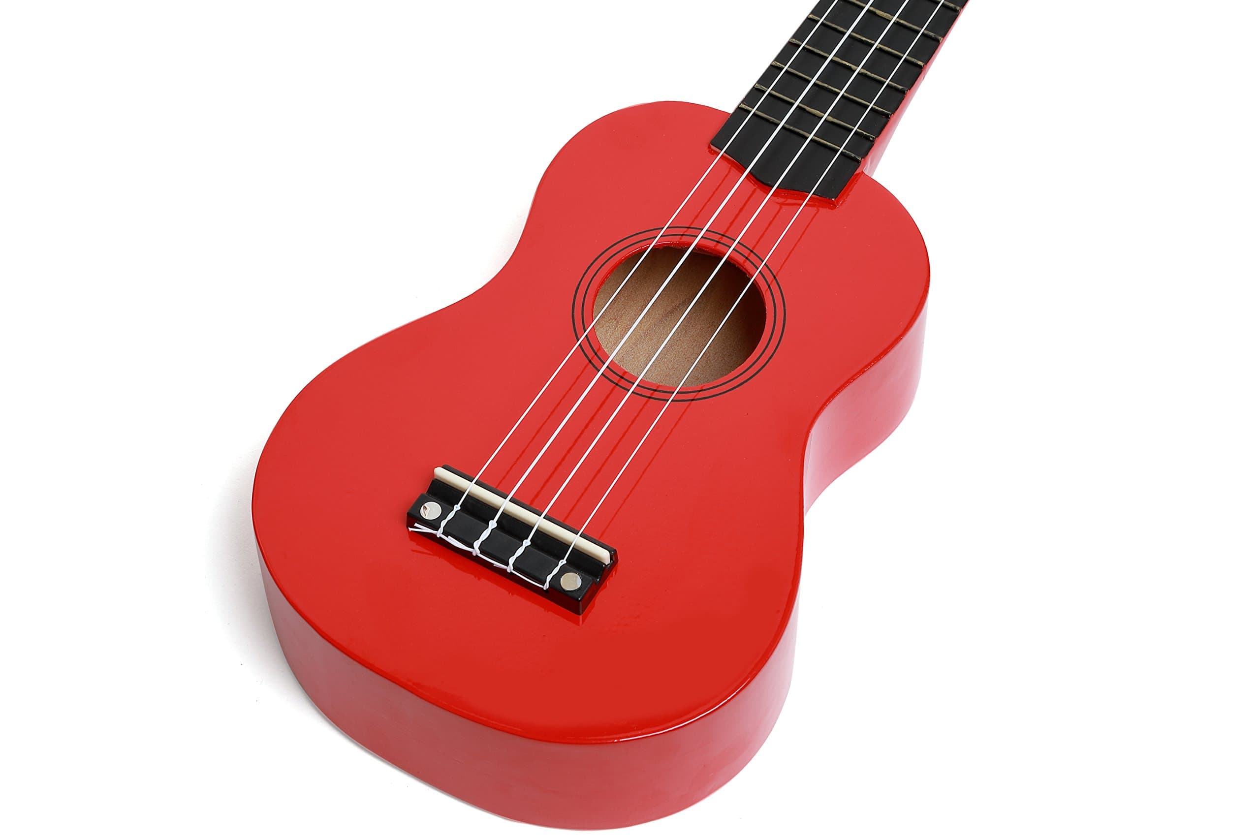 Jagg Traditional Soprano Ukulele with Bag Uke (Red)