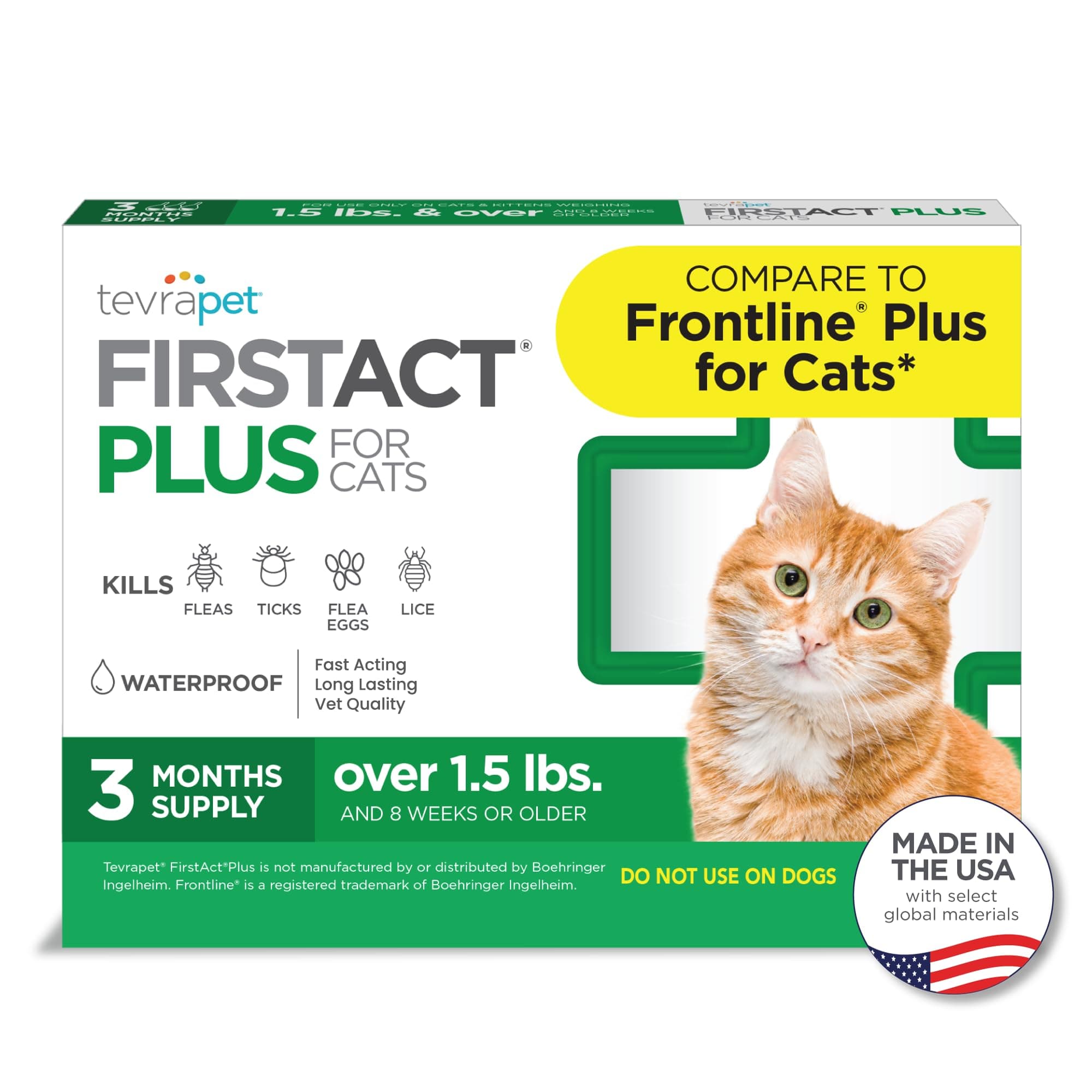 First Act Plus Flea and Tick Topical for Cats (1.5lbs)