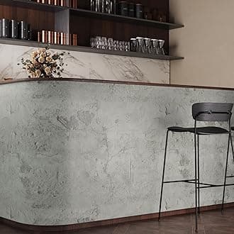 VaryPaper 15.7" x 315" Weathered Concrete Peel and Stick Wallpaper Grey Concrete Contact Paper for Countertops Waterproof Removable Self Adhesive Lime Wash Vinyl Wall Paper for Bedroom Living Room