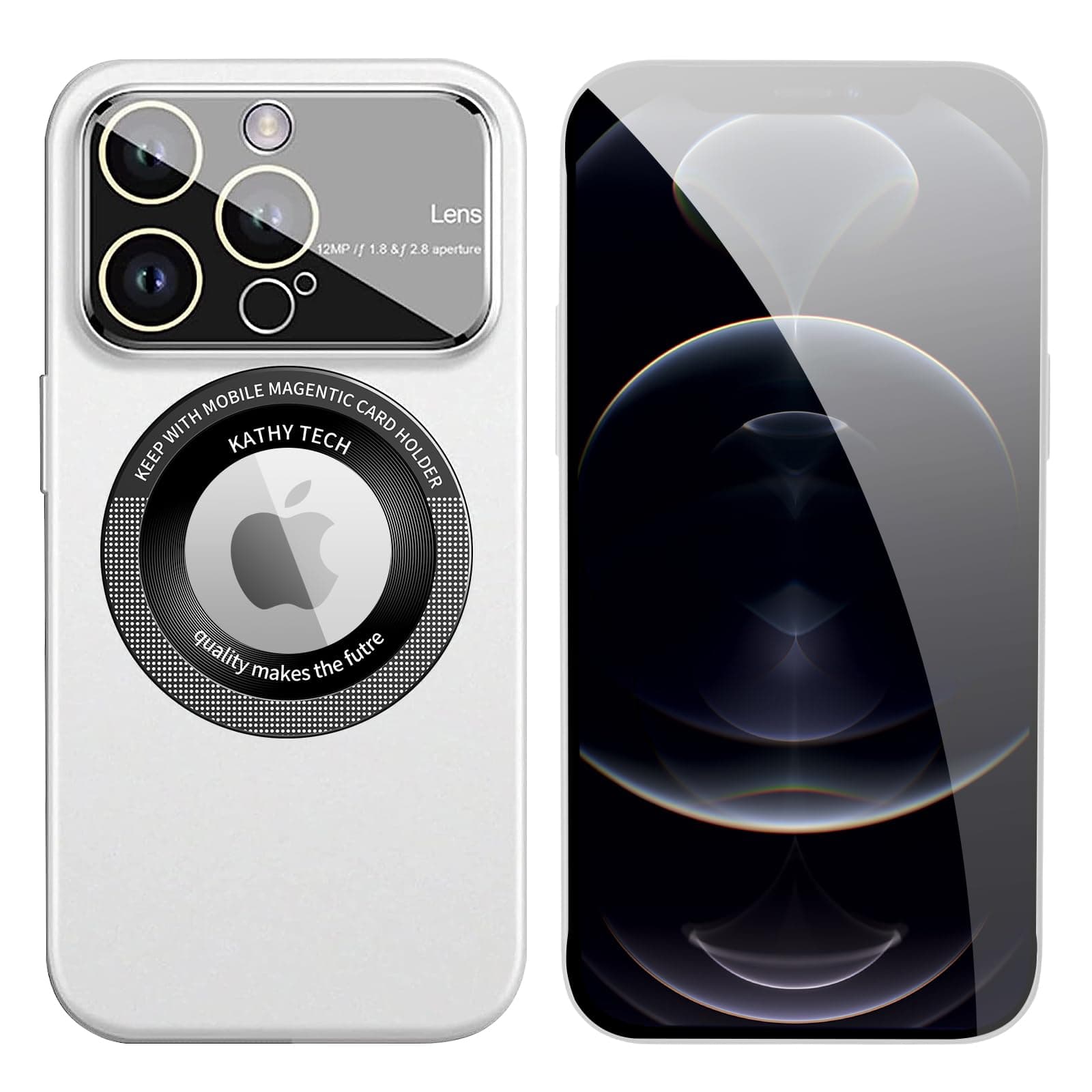 Sponsored Ad – Magnetic Matte PC Case for Apple 12 Pro Max, MagSafe Compatible, Camera Lens Tempered Glass Protection, Compatible with (2020) iPhone 12 Pro Max 6.7 Inch Cover-White