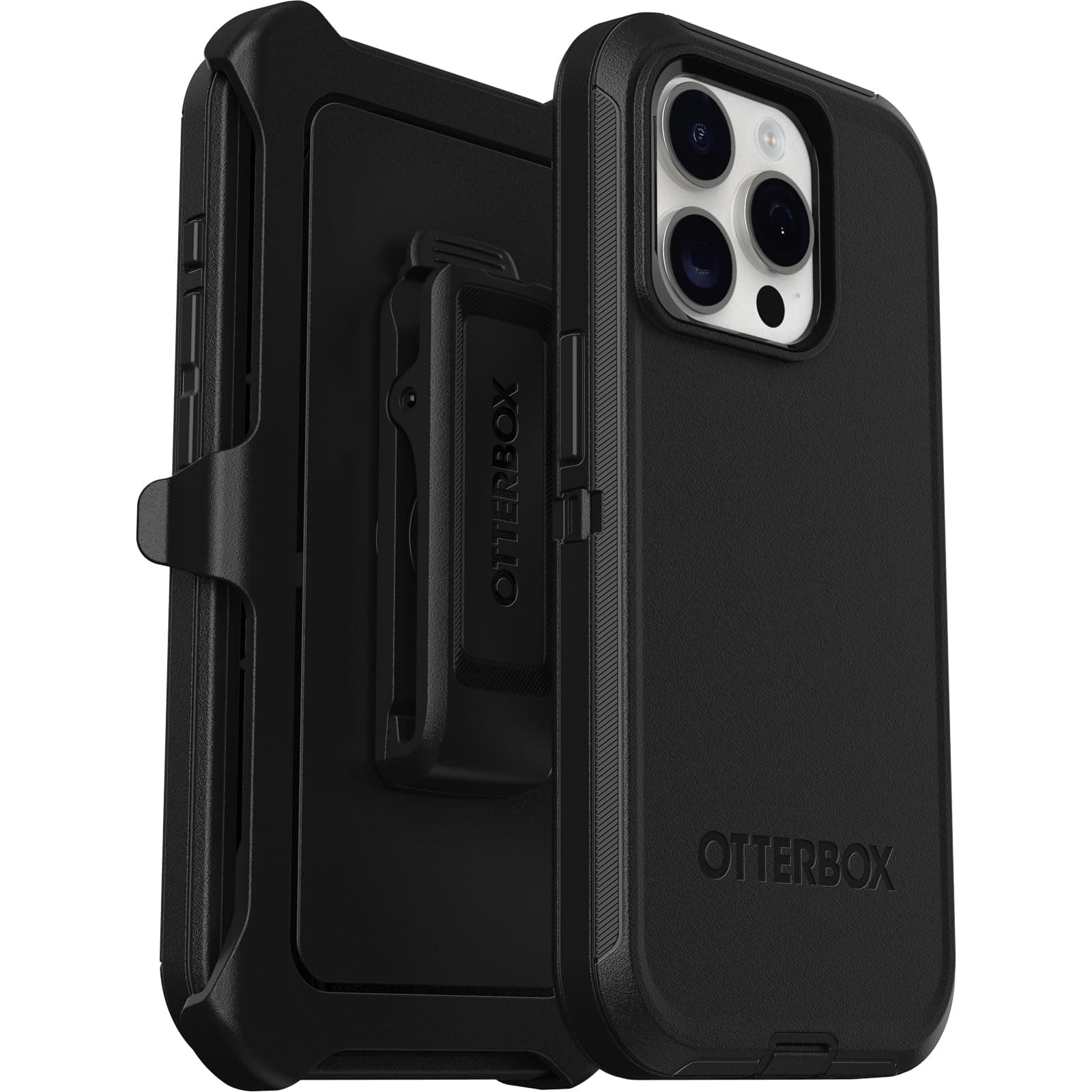 OtterBox Defender Case for iPhone 15 Pro, Shockproof, Drop Proof, Ultra-Rugged, Protective Case, 5x Tested to Military Standard, Black