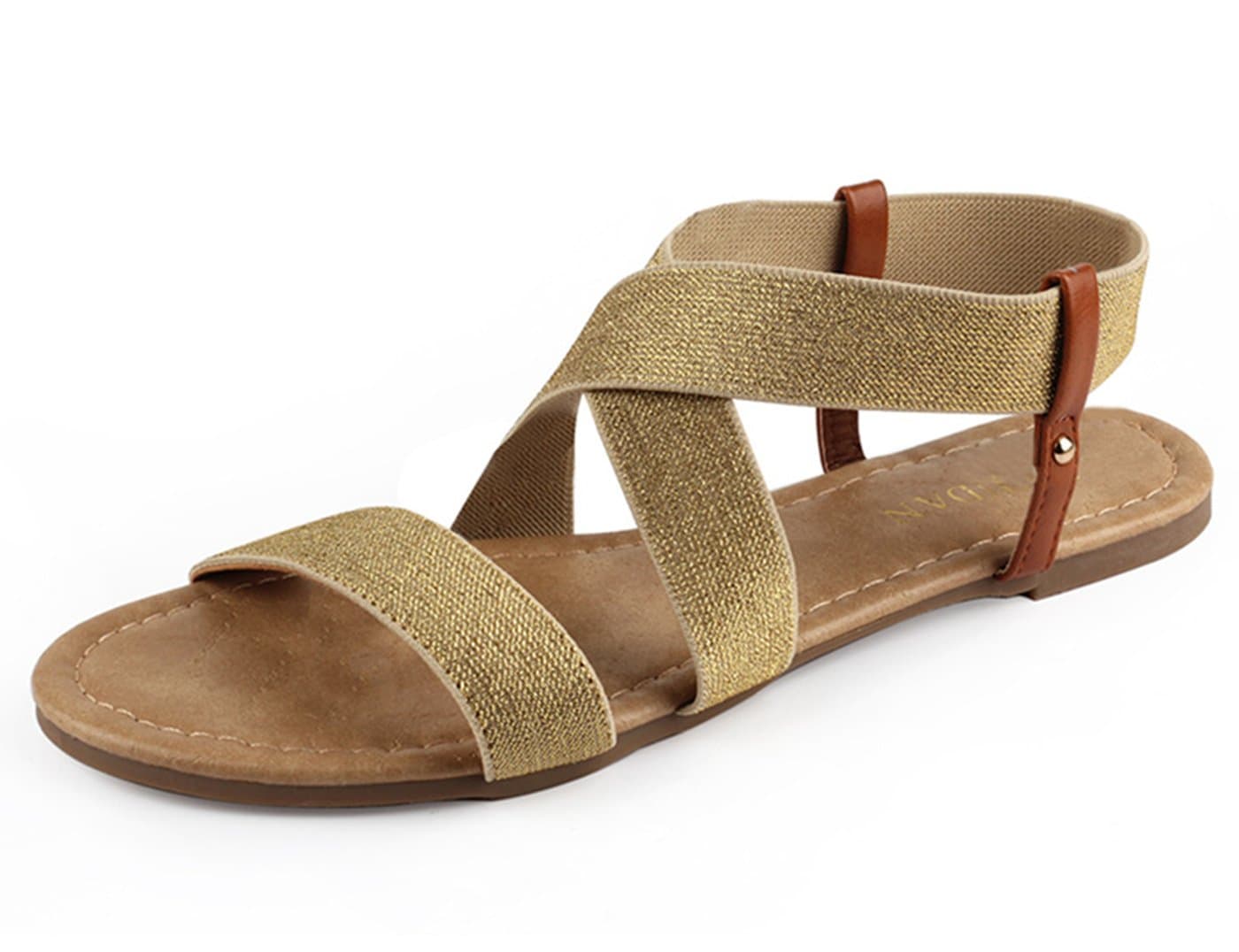 Elastic Slingback Flit Flops Sandal (11 B (M) US, Gold)