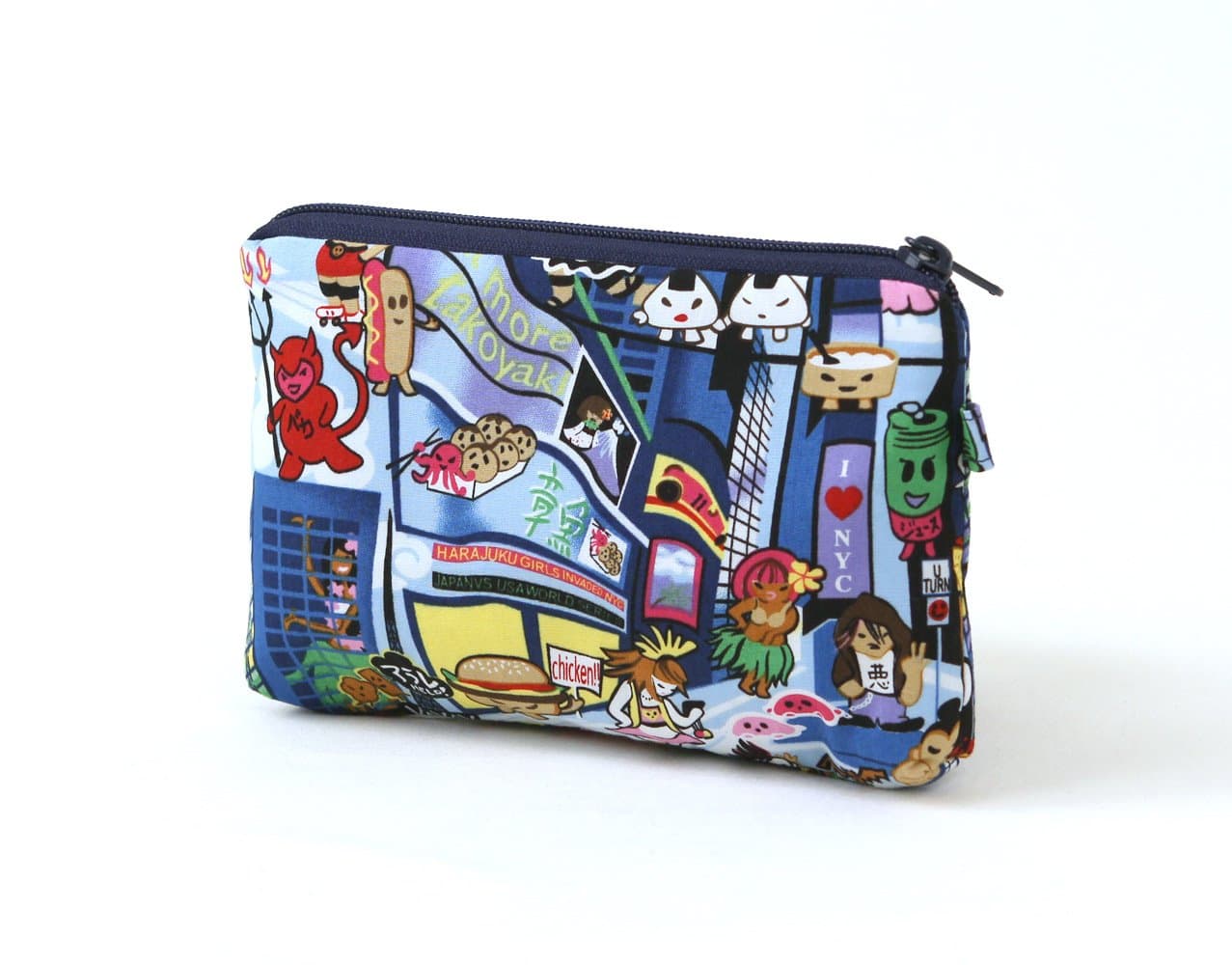 eThreads Blue Harajuku Cotton Small Pouch