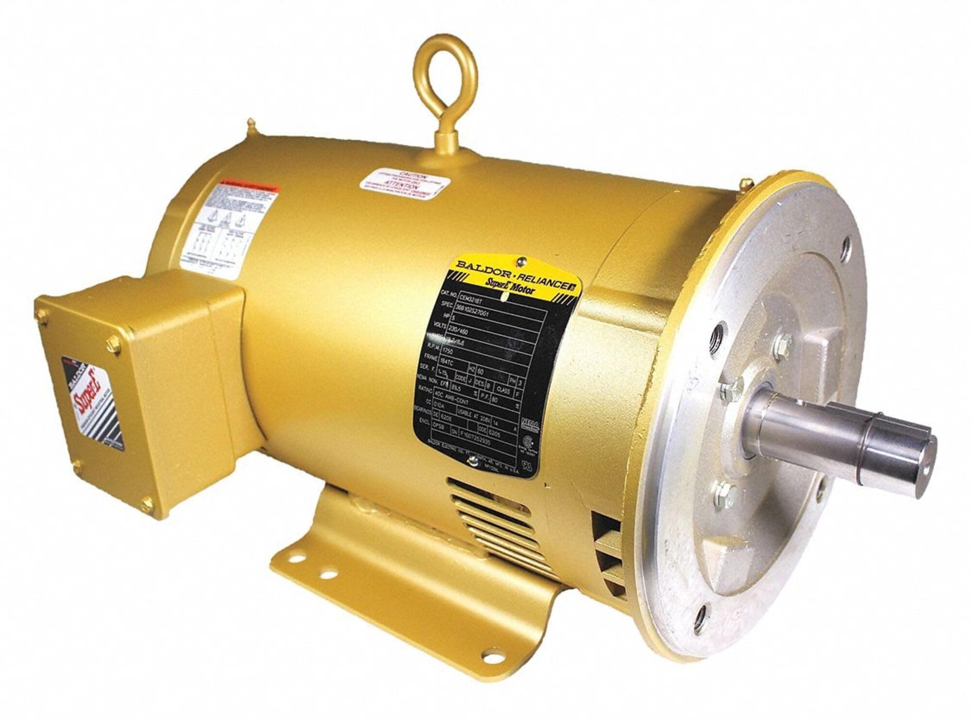 CEM3218T General Purpose AC Motor, 3 Phase, 184TC Frame, OPSB Enclosure, 5Hp Output, 1750rpm, 60Hz, 208-230/460V Voltage