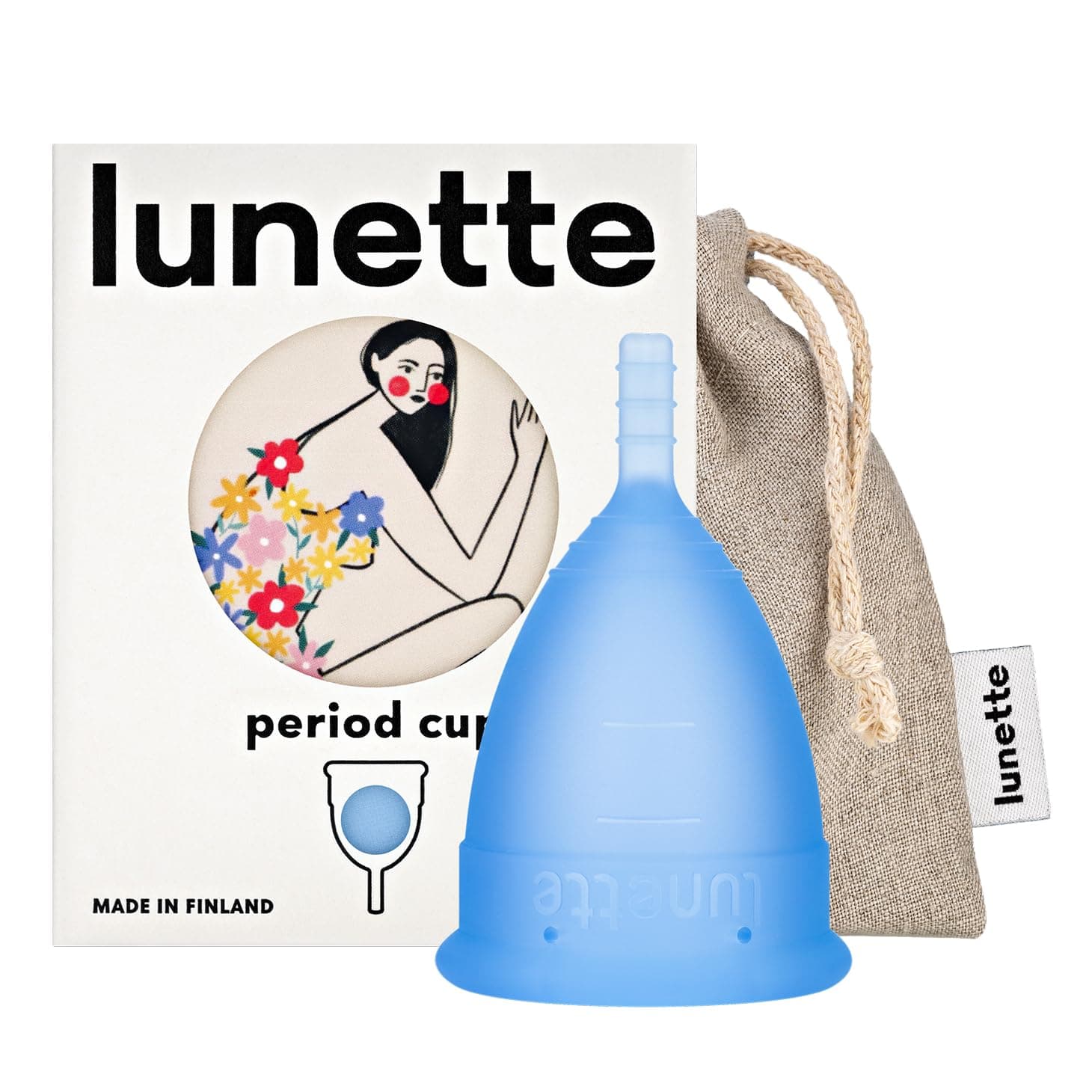 Lunette Menstrual Cup – Blue – Model 2 for Normal or Heavy Bleeding