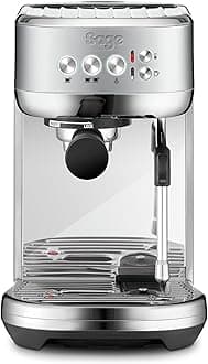 The Bambino Plus - Compact Coffee Machine with Automatic Milk Frother - 1.9L, 15 bar, 1600 W - Single or Double Shot Espresso Maker, Cappuccino, Latte, Brushed Stainless Steel