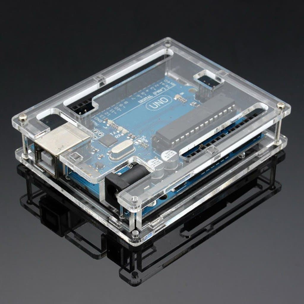 Uno R3 Case Enclosure New Transparent Gloss Acrylic Computer Box Compatible with Arduino UNO R3