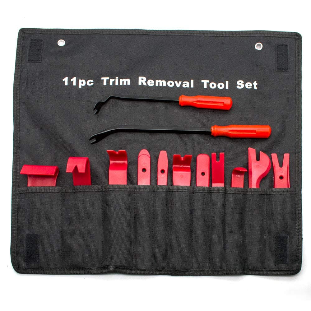 BeiLan 13Pcs Car Auto Trim Removal Tool,Door Panel Window Molding Upholstery Fastener Clip Removal Tool Kit set - 2 Fastener Removers Included