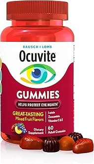 Bausch + Lomb Eye Health Gummies with Lutein, Zeaxanthin and other Antioxidants, 60 Count Bottle
