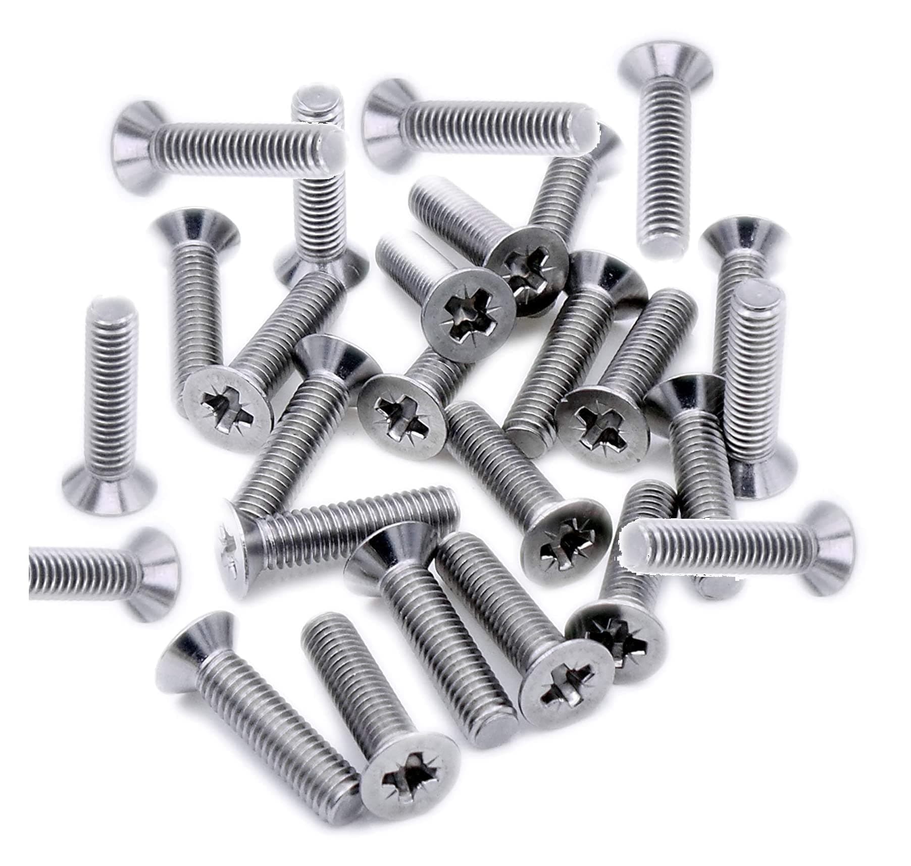 TERF® M4 X 20mm Pozi Countersunk Machine Screw M4 (4mm) X 20mm Pozi Flat Double Countersunk Machine Screws (Bolt) - Pack of 50