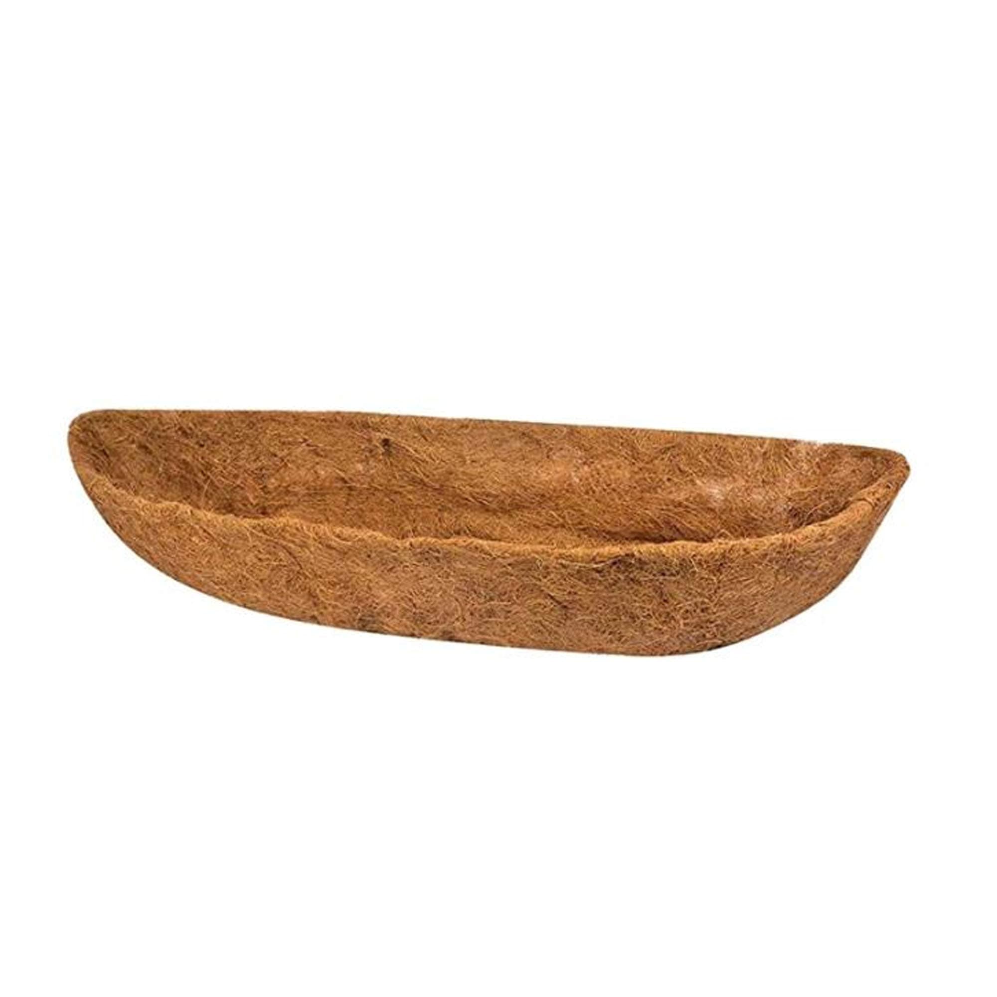 24/30/36/48 Inch Wall-mounted Coco Liner Trough, Half Moon Shape Coir Fiber Replacement Liner,Hanging Basket Planter Inserts Wall Trough Planter for Window Box Decoration (36inch)