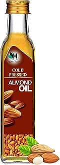 Healthy roots Cold Pressed Sweet Almond Oil 250ml | Wood Pressed - Extracted on Wooden Churner | Kolhu/Kacchi Ghani/Chekku