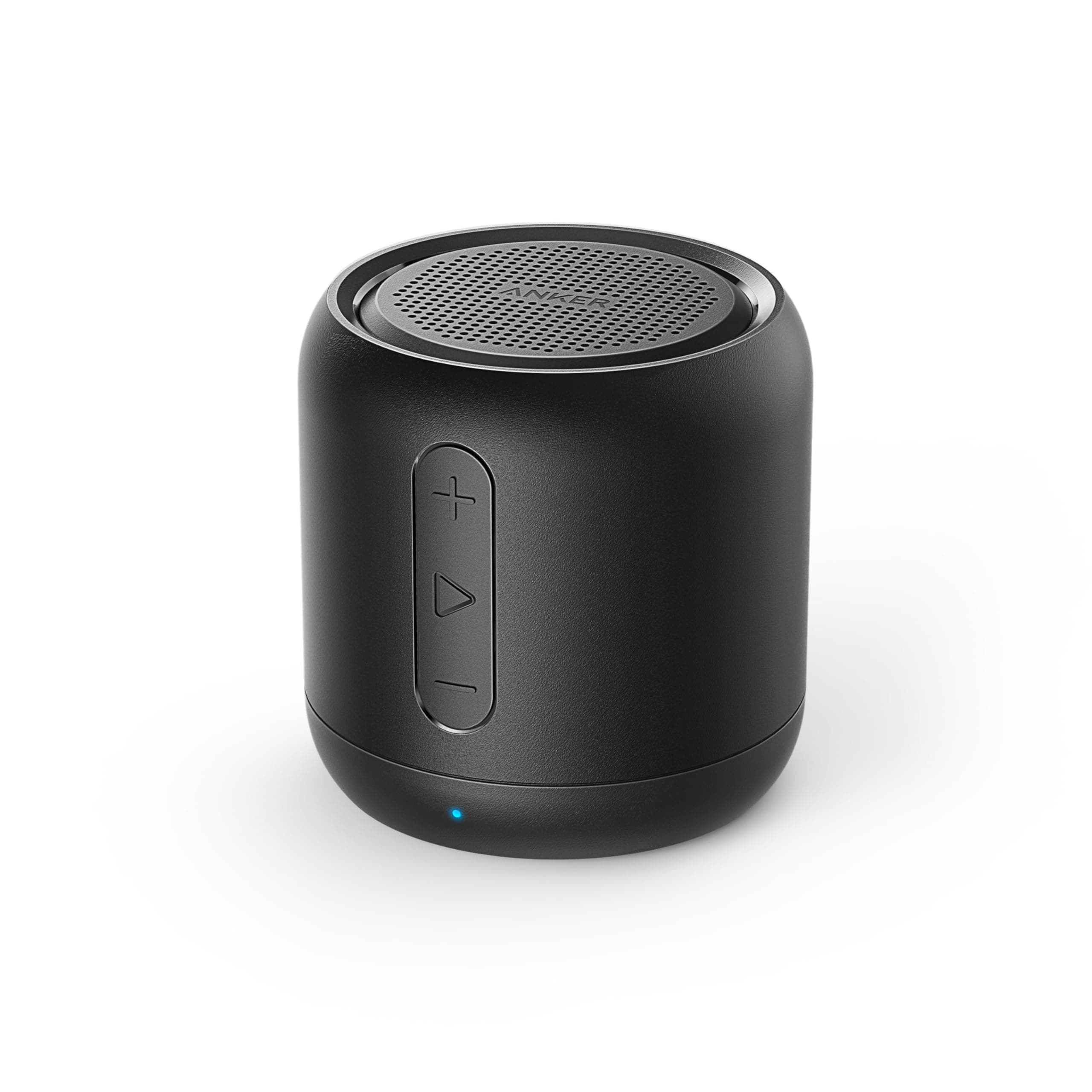 Soundcore mini, Super-Portable Bluetooth Speaker with 15-Hour Playtime, 66-Foot Bluetooth Range, Wireless Speaker with Enhanced Bass, Noise-Cancelling Microphone, for Outdoor, Travel, Home
