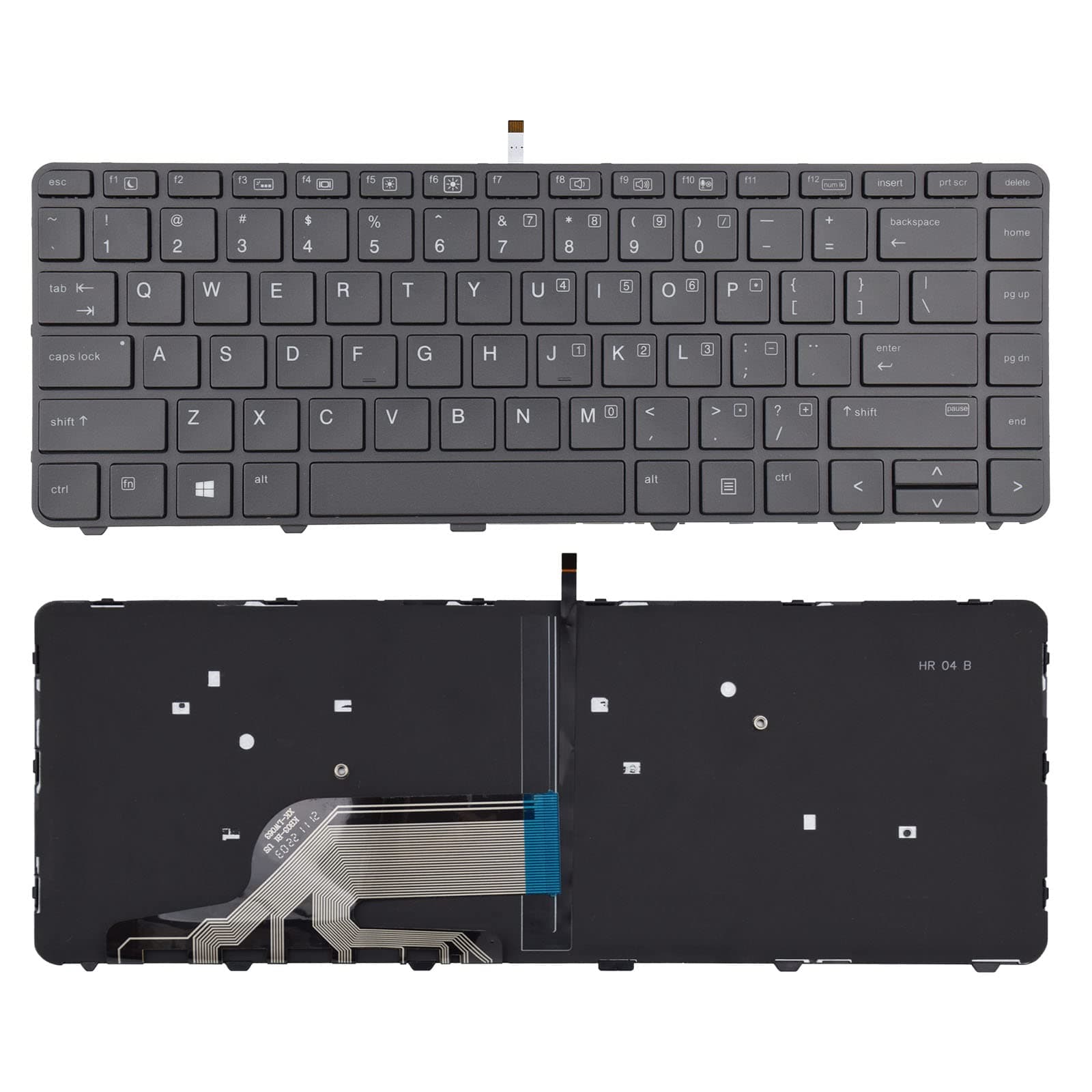 SUNMALL Replacement Backlit Keyboard Compatible with HP Probook 430 G3 430 G4 440 G3 440 G4 445 G3 640 G2 645 G2 640 G3 645 G3 HSTNN-Q98C (Backlit)