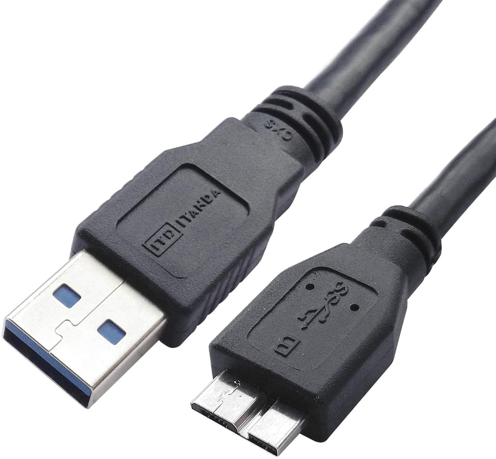 Micro USB 3.0 Cable, 1.5ft External Hard Drive Cable USB A to Micro B Compatible with Samsung Galaxy S5, Note 3, Note Pro 12.2, WD Western Digital, Toshiba, Seagate Hard Drives