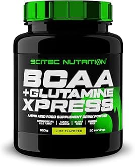 Scitec Nutrition BCAA+Glutamine Xpress | Pre-workout Drink Powder | Boost Your Energy Antioxidant With Amino Acid Food Supplement | Lime Flavor | 50 Serving 600 gm