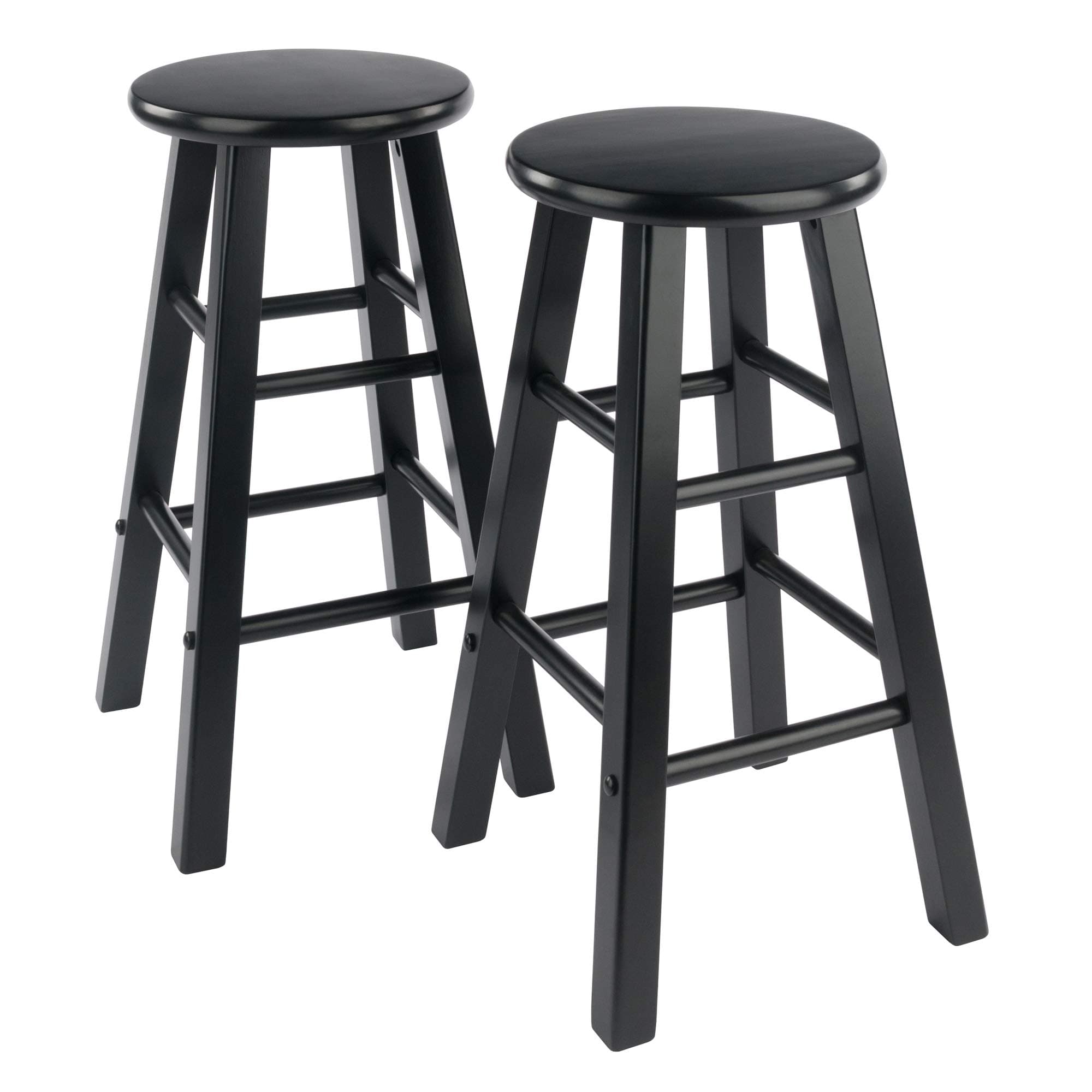Winsome Wood Element Counter Stools, 2-Pc Set, Black, 24