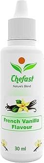 Chefast French Vanilla Flavour Baking Essence for Cake, Ice-Cream, Milkshakes, Chocolate, - 30ML ( Use 2-3 Drops Essence for 250 Grm Cake)