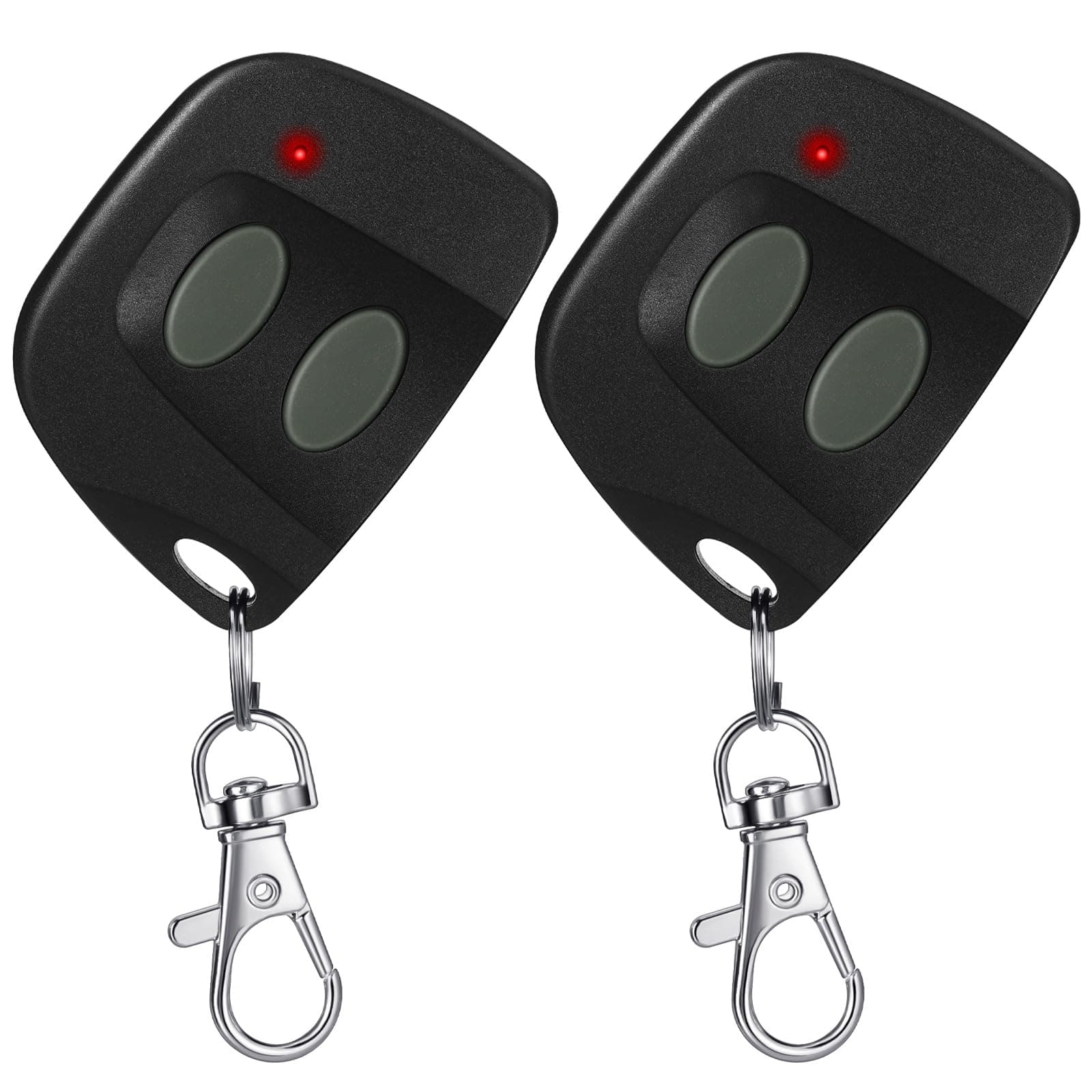 Kingdder 2 Pcs 10 Dip Switch Garage Door Remote Compatible with Multi-Code 300mhz 3089 3060 3070 3083 Door Opener Remote Door Opener with Keychain