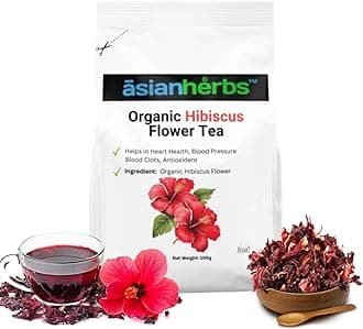 Asian Herbs Hibiscus Leaves Tea - Promoting Heart Wellness & Vitality, Natural Herbal Blend (100grams)