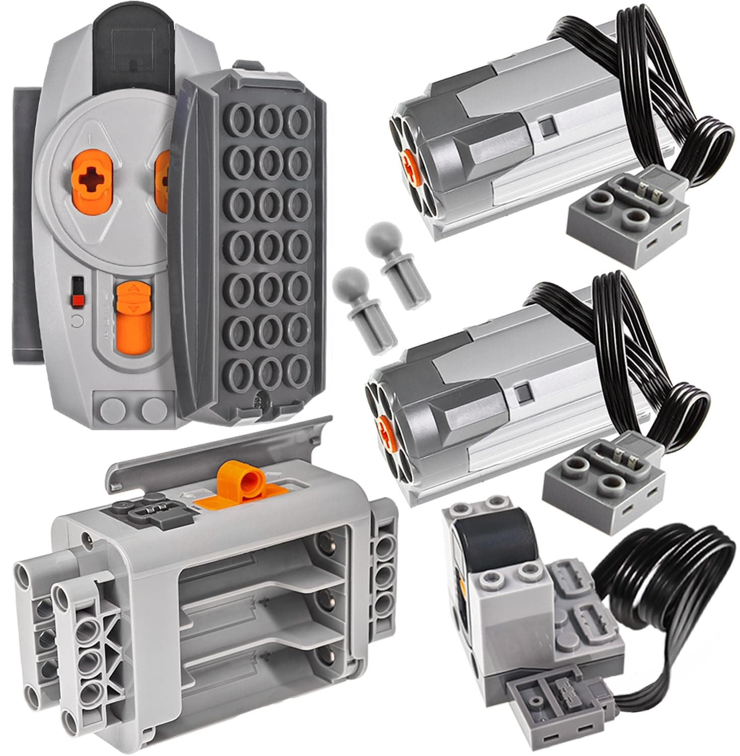 – Habow 5 in 1 Power-Functions Motor-Set Compatible with Branded building blocks-Motor STEM Building Block Toy for MOC Technic-Parts.