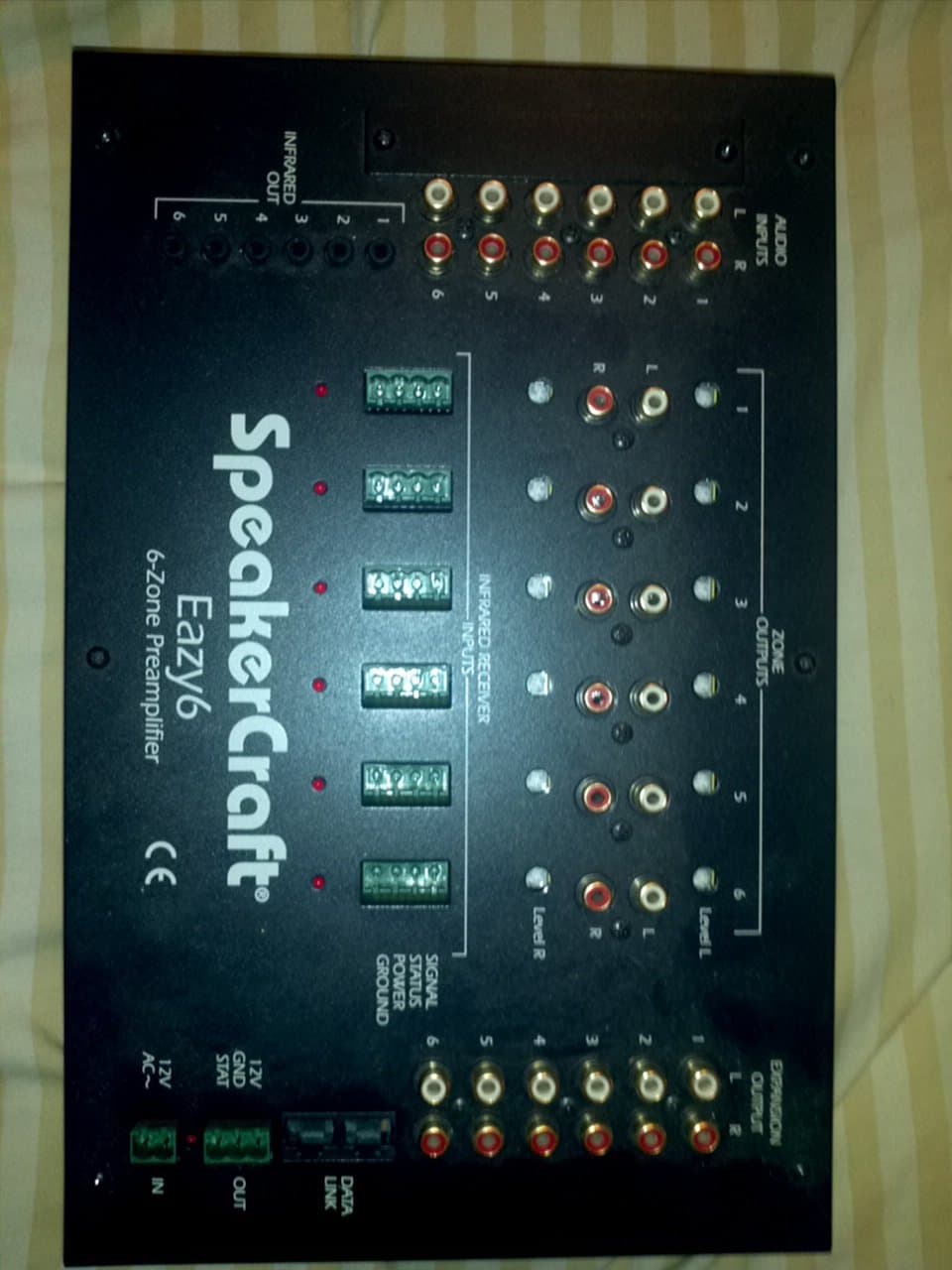 SPEAKERCRAFTEazy 6, Black 6 Zone Preamplifier, Remote Control Included