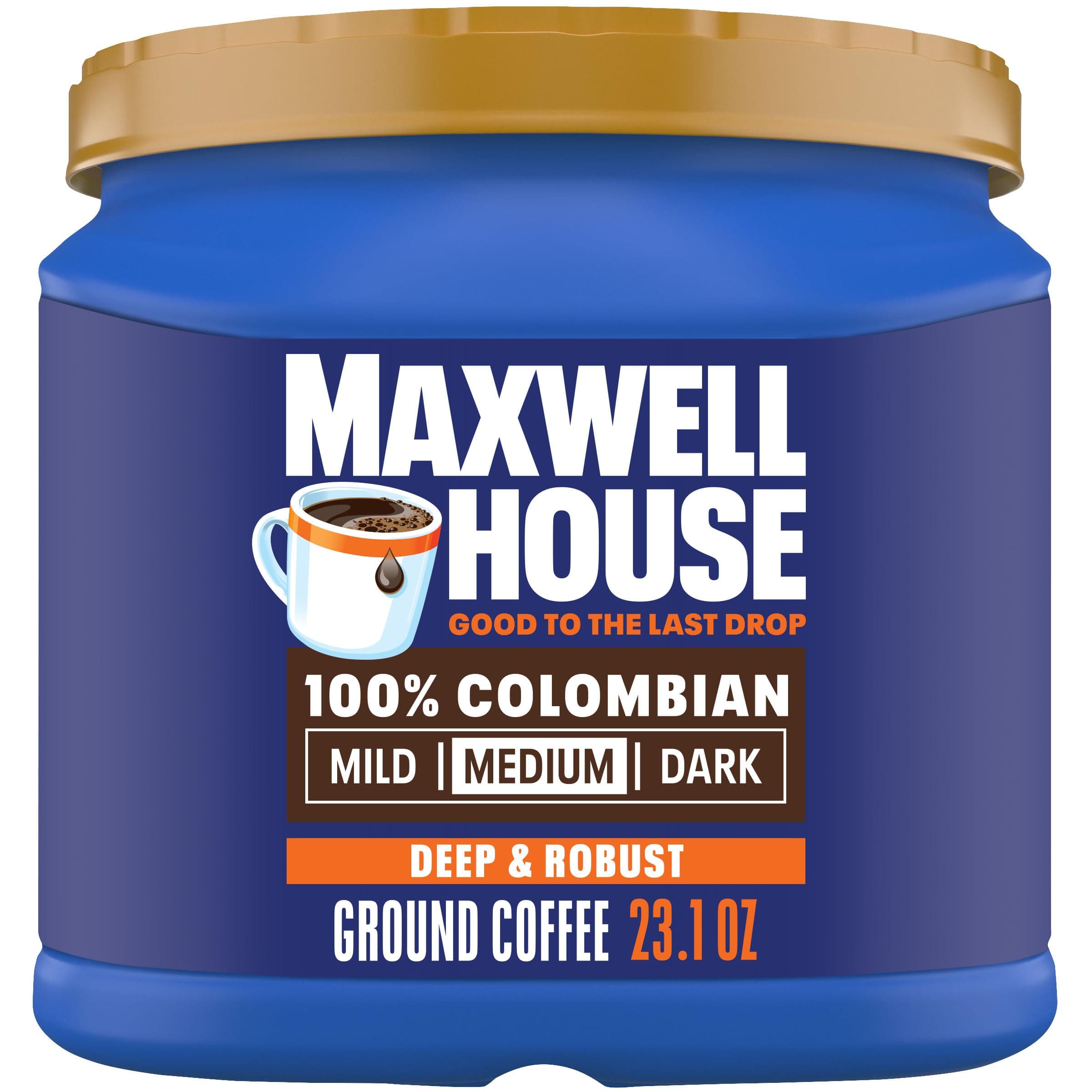 Maxwell House Ground Coffee, 23.1 oz, Medium Roast 100% Colombian