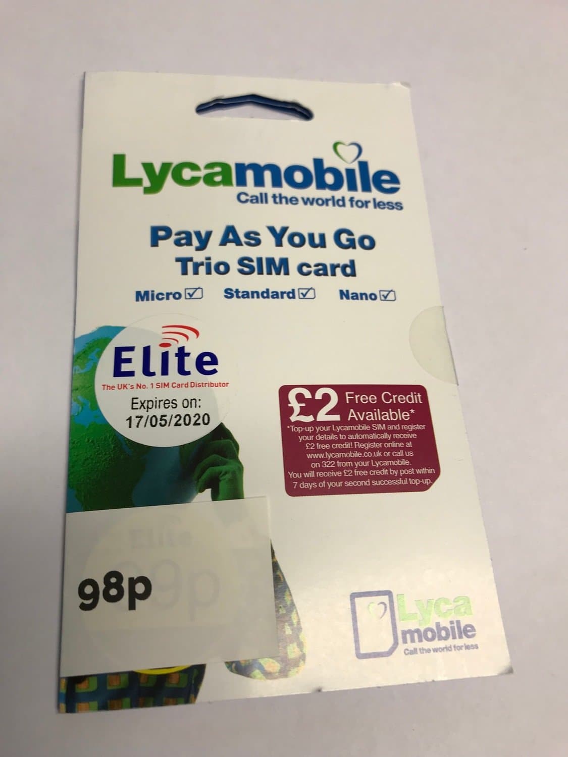 Pay as you go trio sim