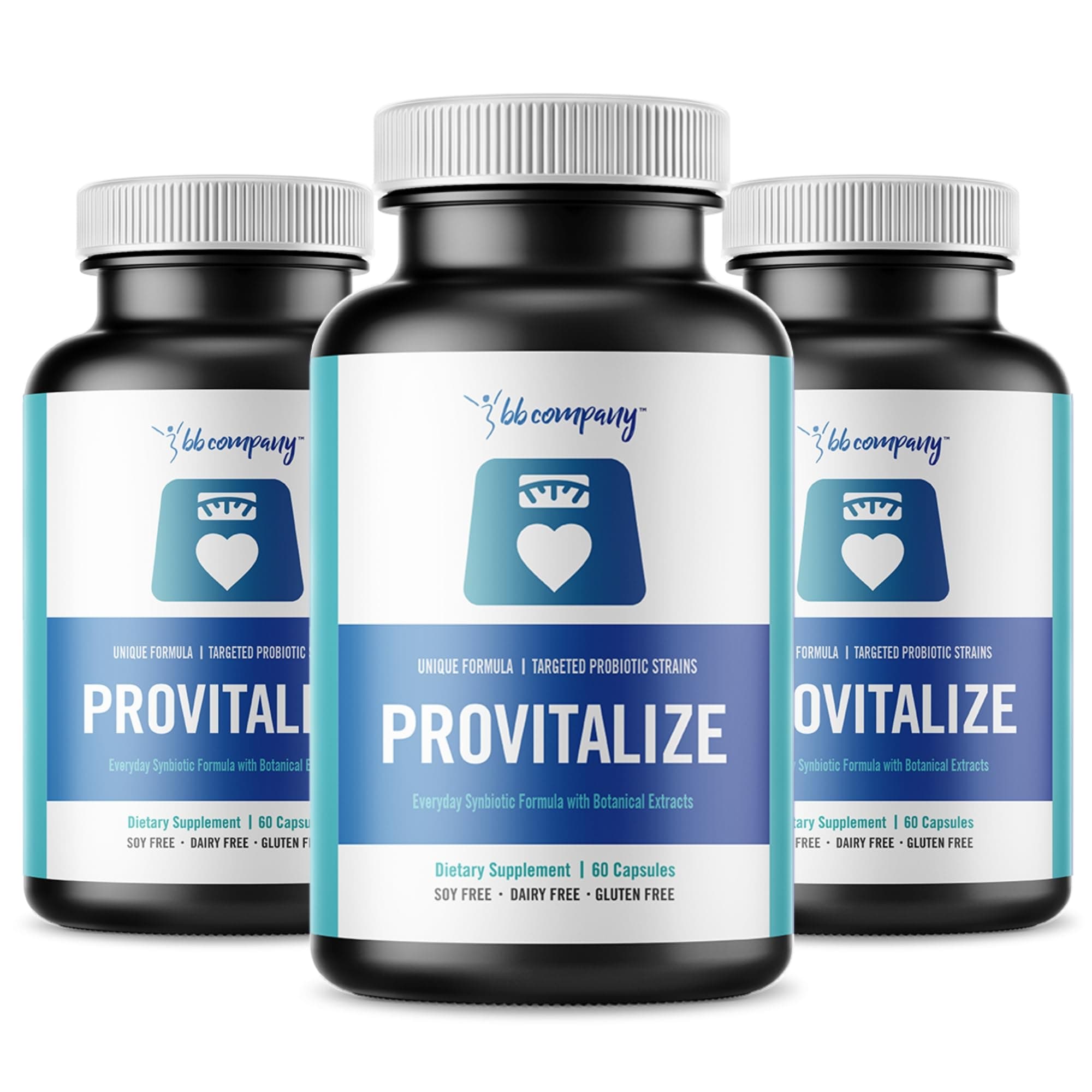Original Provitalize Probiotic Formula Optimized For Weight Management & Over-All Gut Health Natural Menopause for Hot Flashes Night Sweats Low Energy Mood Swings, 60 Capsules Pack of 3