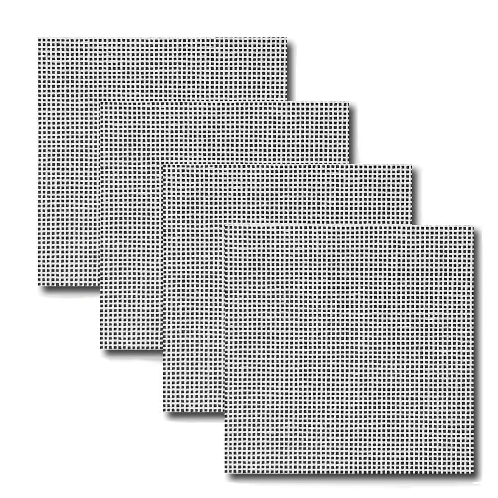 Needlepoint Blank Canvas MonoDeluxe 12/13/14/18-Mesh Sheets Size 9,5" X 9,5" Set of 4 (12 Mesh)