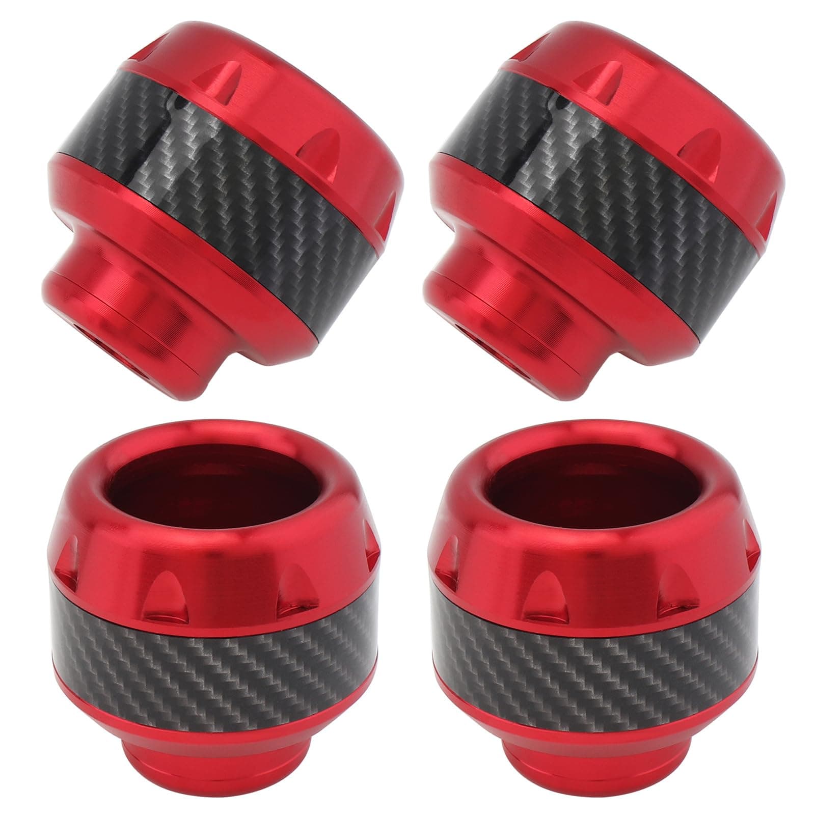 Windance 4pcs Universal Fork Frame Sliders Crash Protectors Wheel Crash Protector Falling Protection Safety Gear for Motorcycles Motorbikes Moped Scooters (Red)