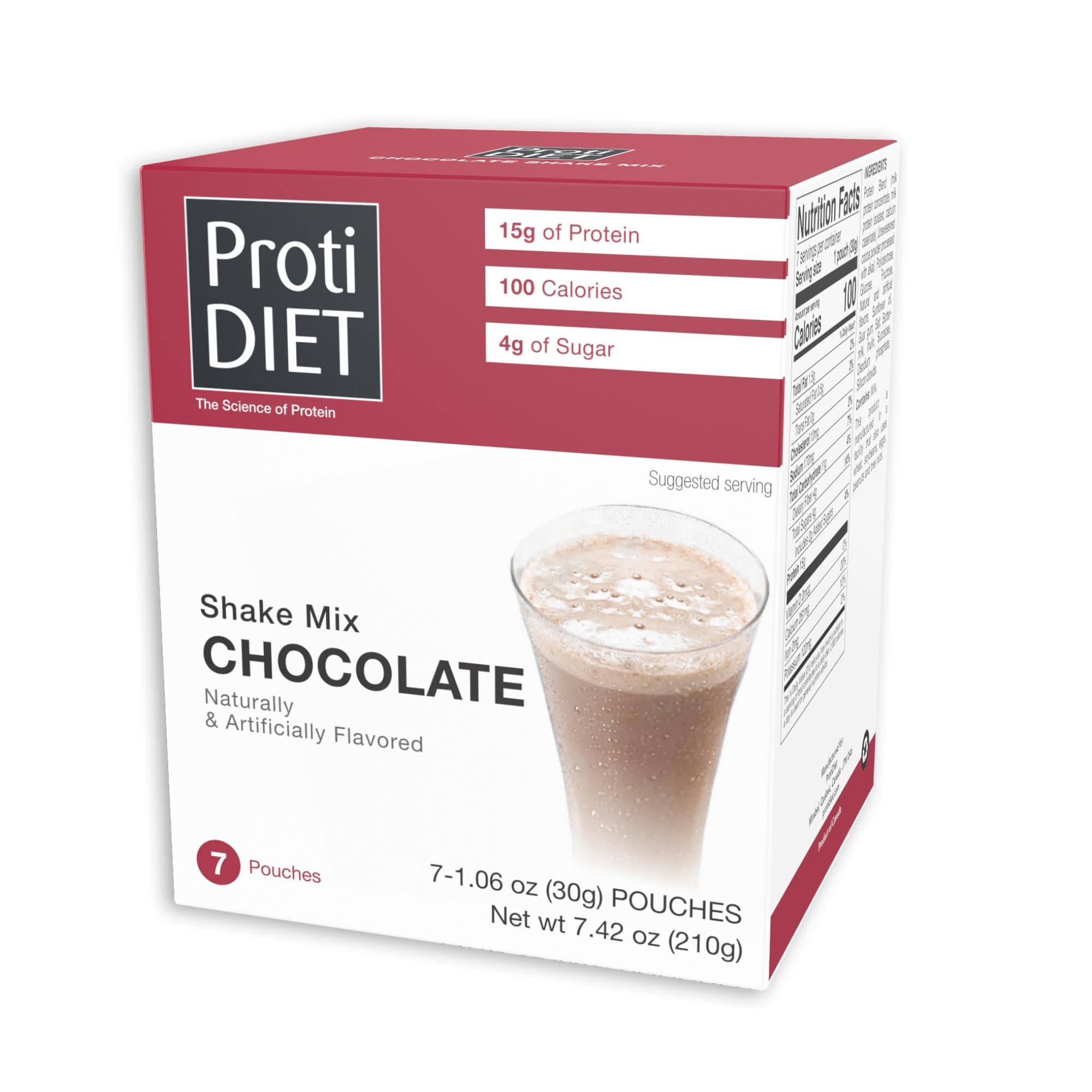 Proti Diet Chocolate Shake (7 pouches per box) Net Wt 7.5oz (213g) by Protidiet [並行輸入品]