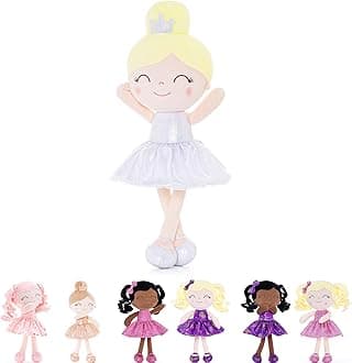 GloveleyaBaby Girl Gifts Baby Dolls Soft Doll Glitter Fish Scale Skirt Girl White 12inches