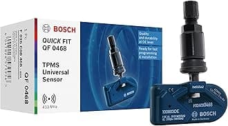 Bosch F026C00468 QF0468 Universal QUICK FIT TPMS Sensor Tyre Pressure Sensor with Metal Valve Black 433.92 MHz