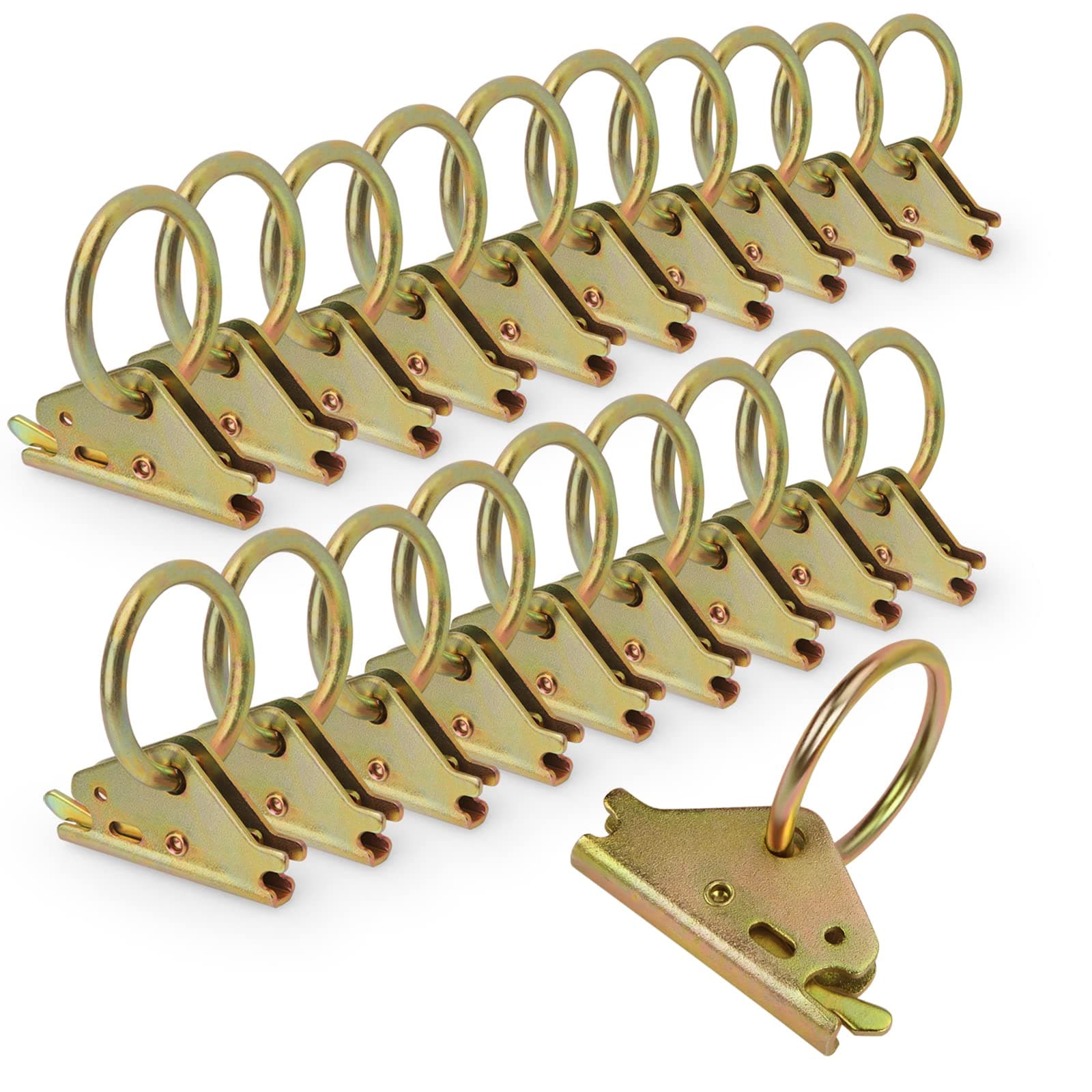 Eapele 20PCS Steel E-Track O Ring Tie-Down Anchors for E-Track TieDown System, Secure Cargo in Enclosed/Flatbed Trailers, Trucks (ETrack Rails Not Included)