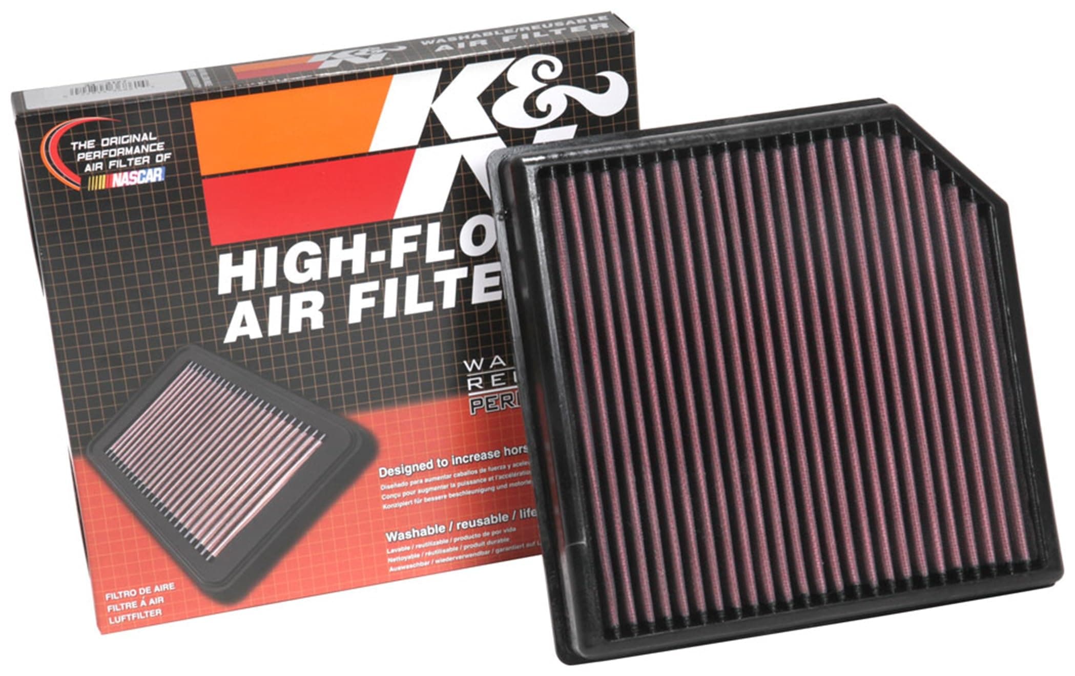 K&N Engine Air Filter, High Performance, Premium, Washable, Replacement Filter, Compatible with 2018-2019 VOLVO XC40, 33-3127