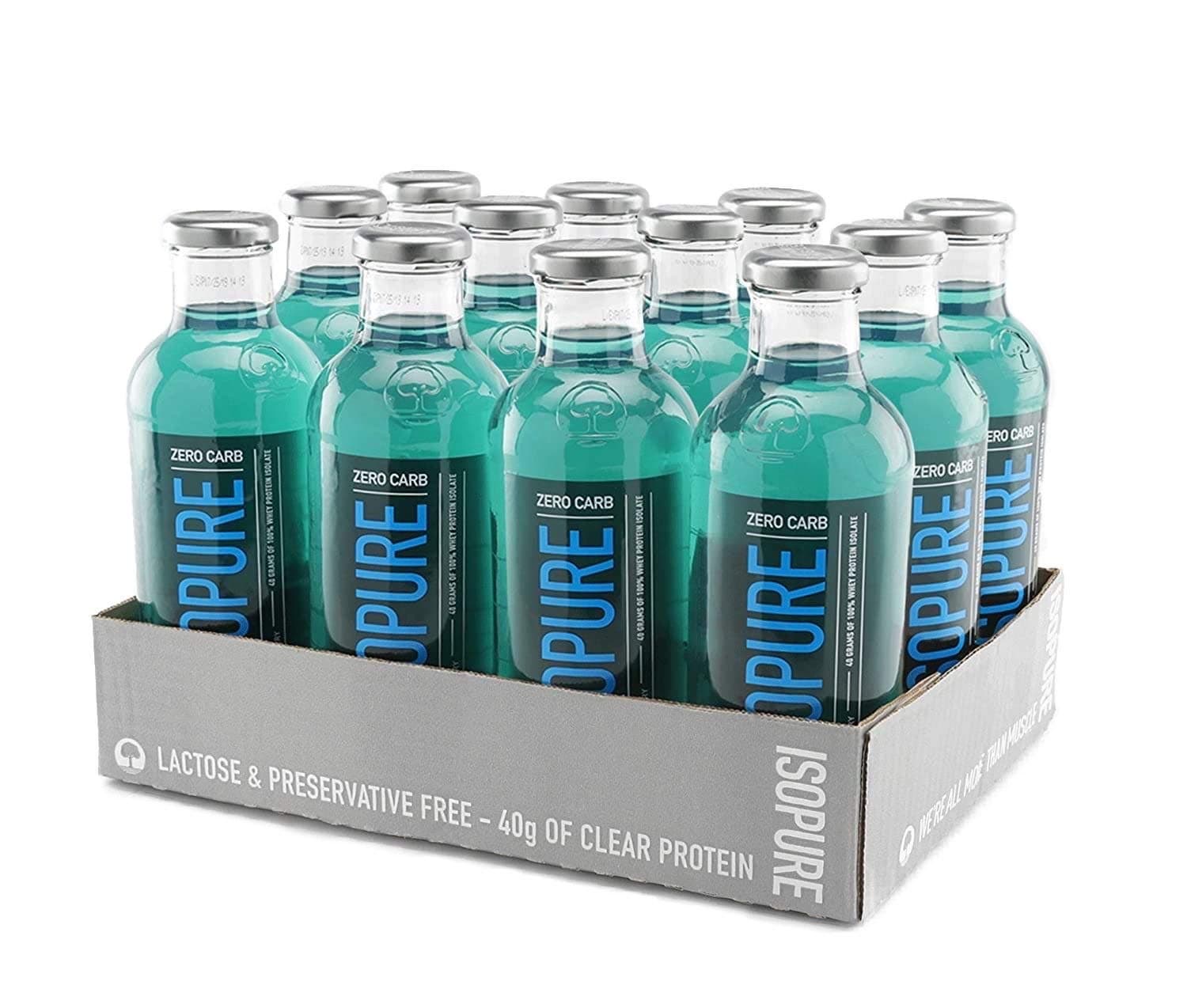 Isopure40g Protein, Zero Carb Ready-to-Drink- Blue Raspberry, 20 Ounce (Pack of 12)