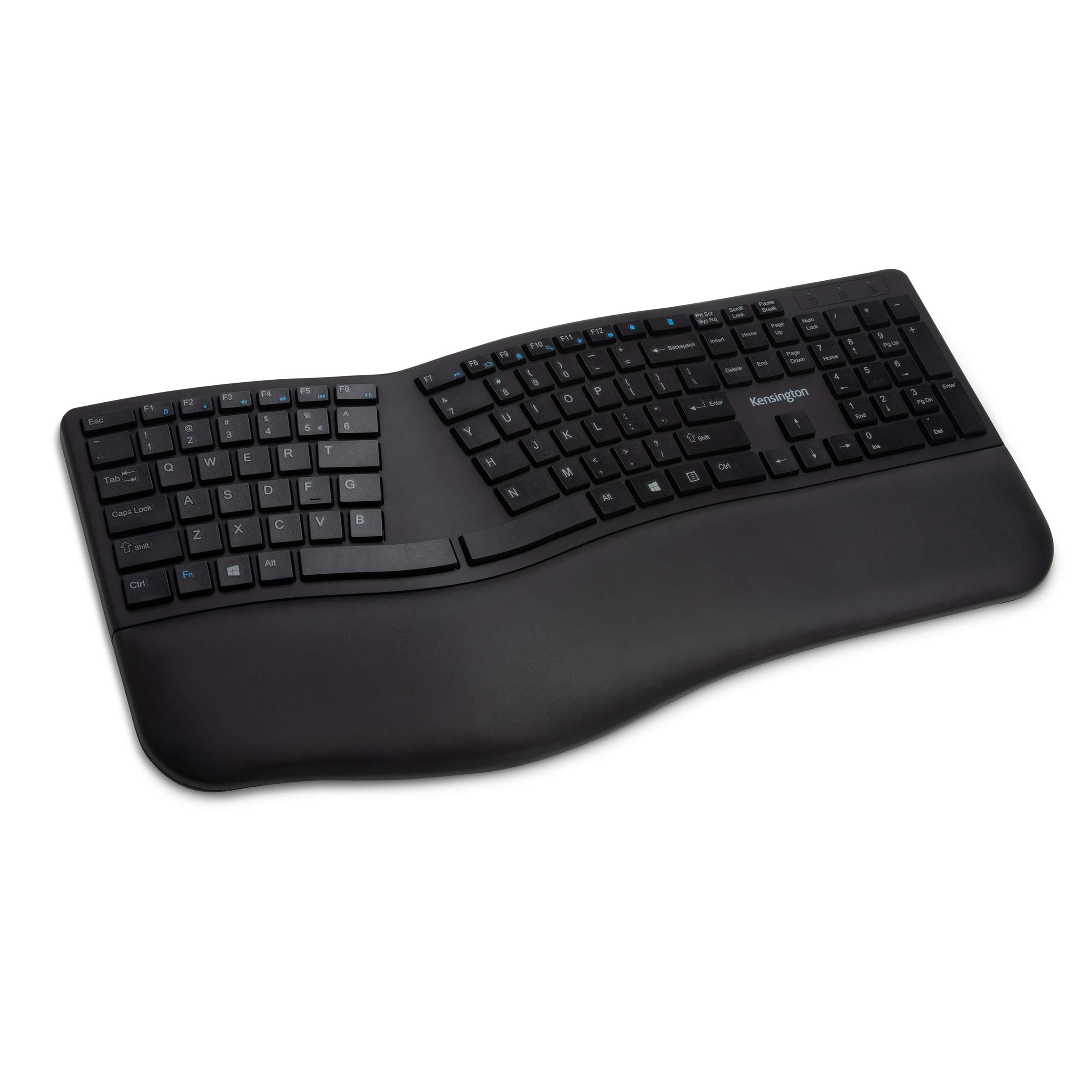 Kensington Pro Fit Ergonomic Wireless Keyboard, Bluetooth - Black (K75401US)