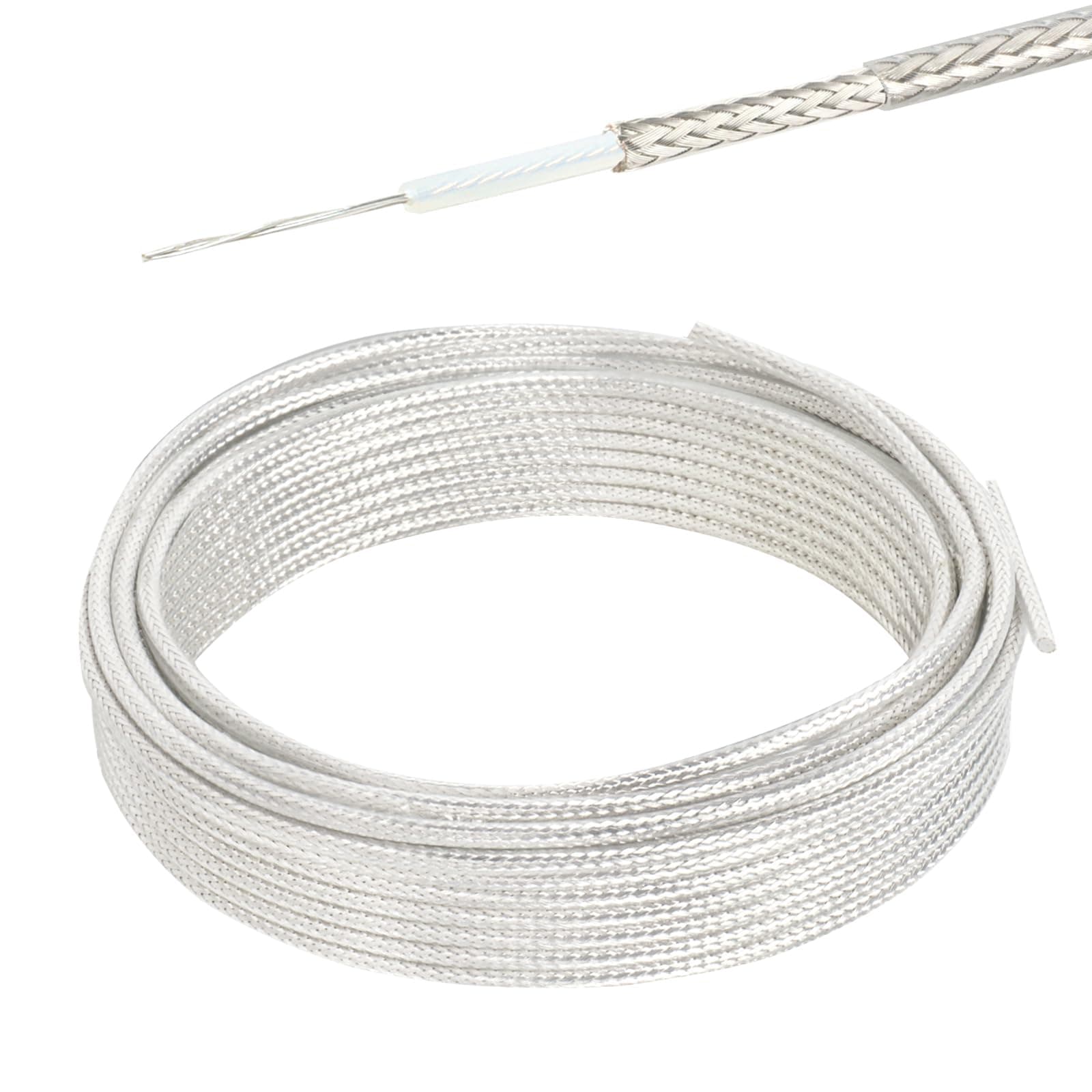 RG-316 Coax Cable 50 ft Thin RF Coaxial Cable Flexible Lightweigh Low Loss Coax Silver-Plated Coppe Teflon Jacket by XRDS-RF