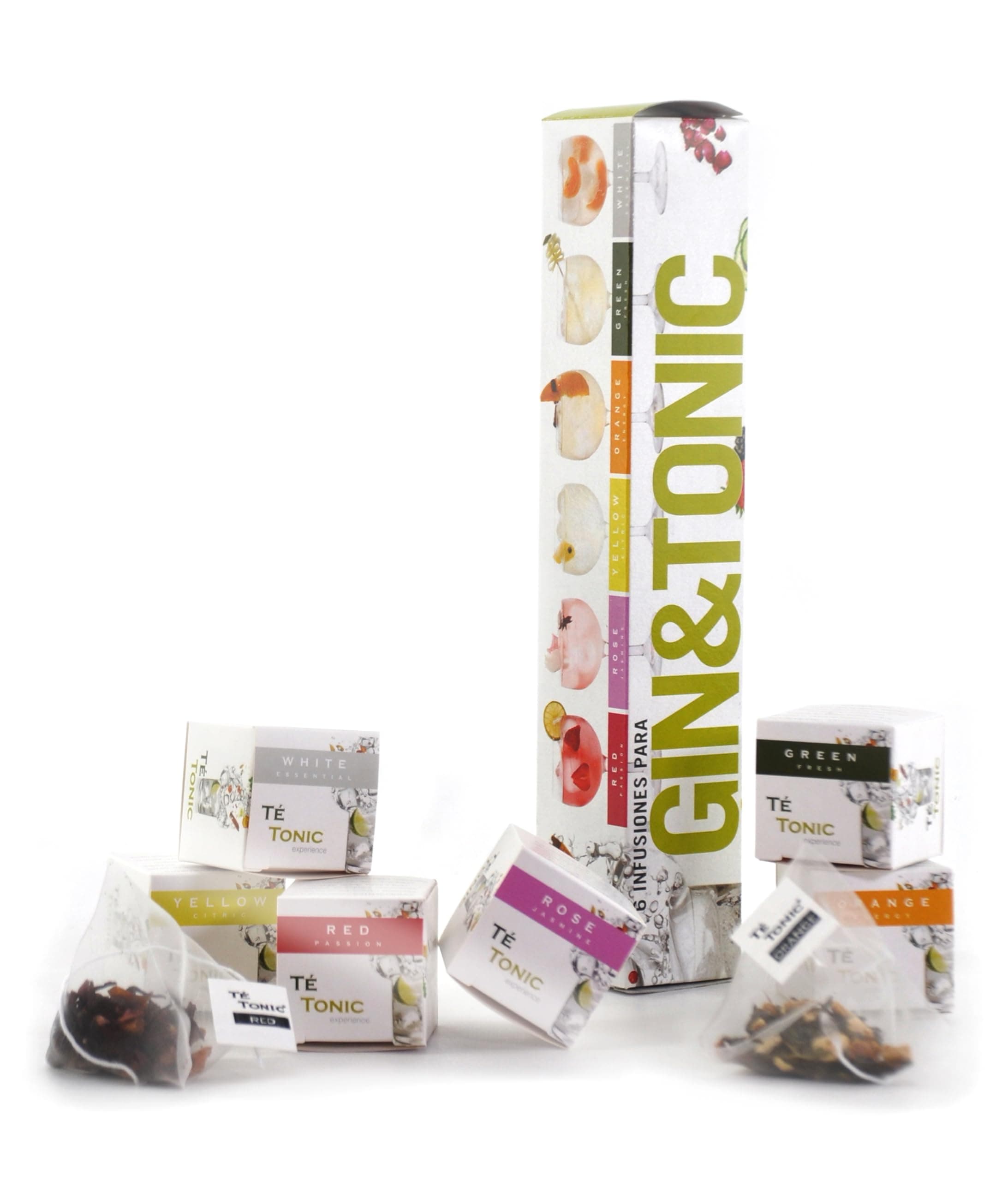 Te Tonic gin gift set Nanopack 6 infusions, gin tea bags for flavoring cocktails with fresh botanicals, perfect gin gift for Men and Women