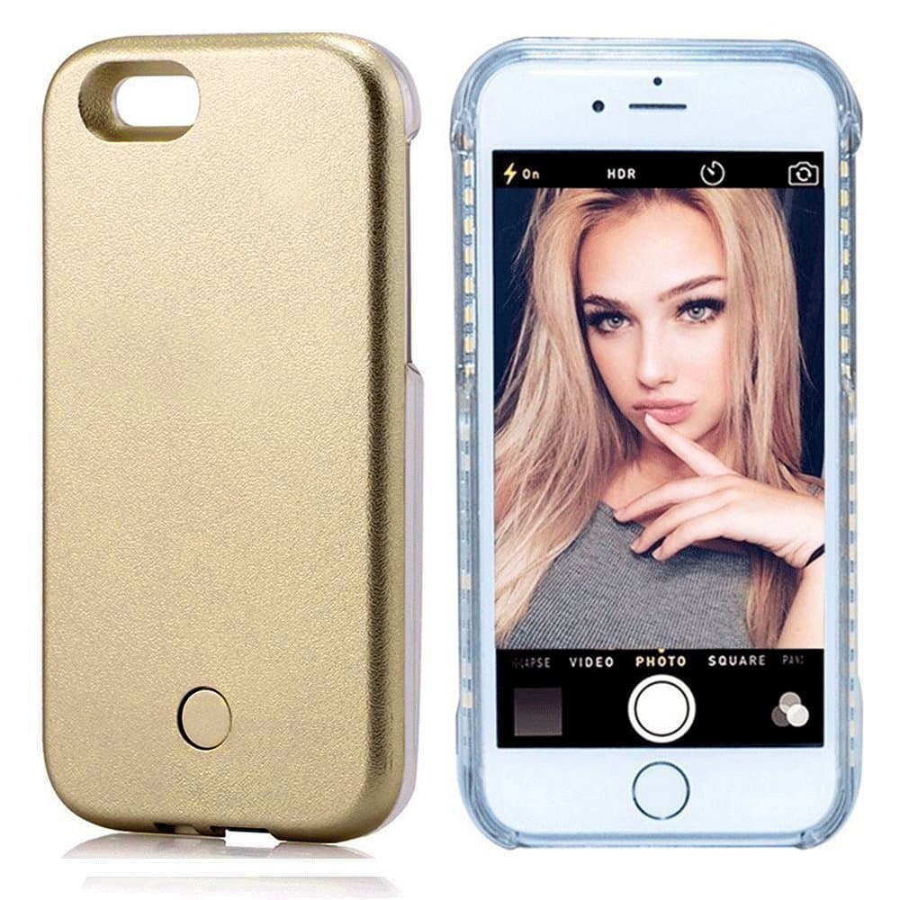 Cutelook New LED Light Up Luminous (Dimmable) Cell Phone Case by Readgo,Great For iPhone 8 Plus / 7 Plus (Gold)