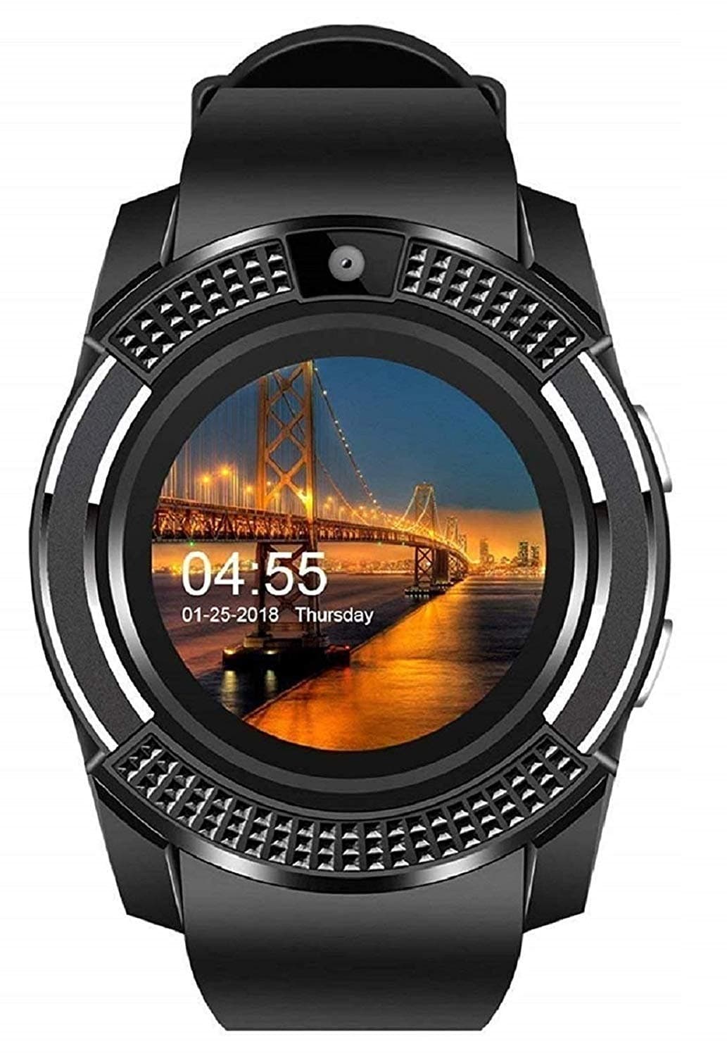 Xotak Bluetooth Smart Watch with Sim Card (Black)