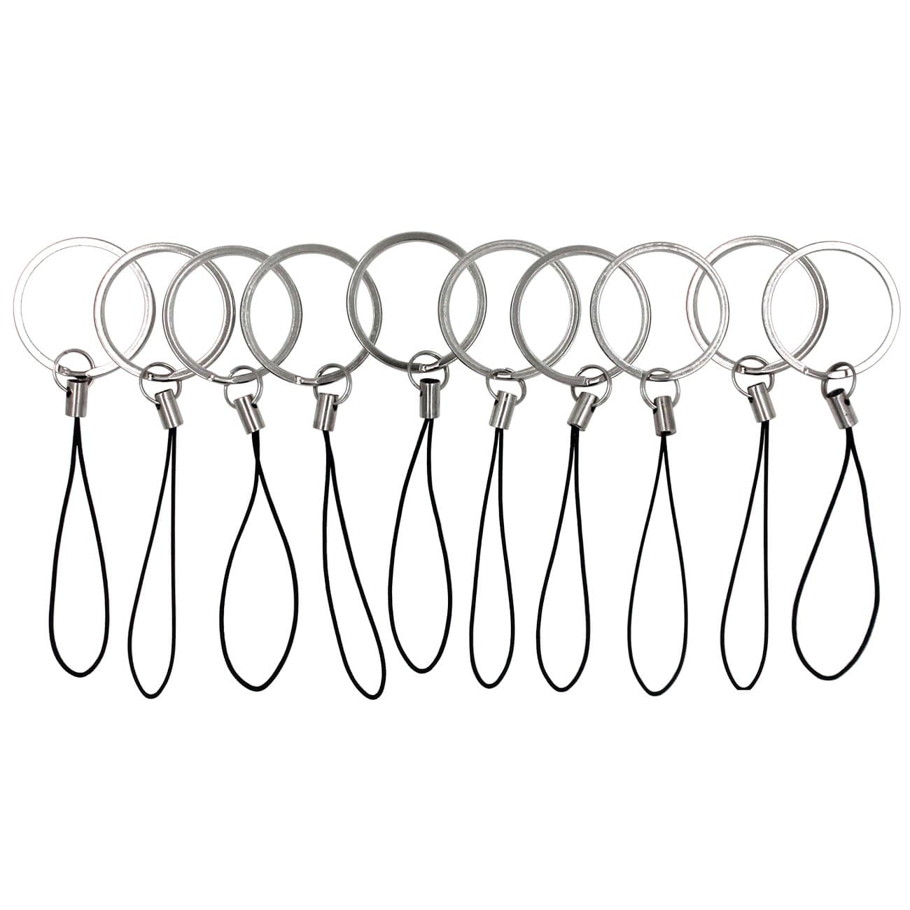 Hand Wrist Strap Lanyard for USB Flash Drive, MP3 Player 3 Inch 10Pcs Black